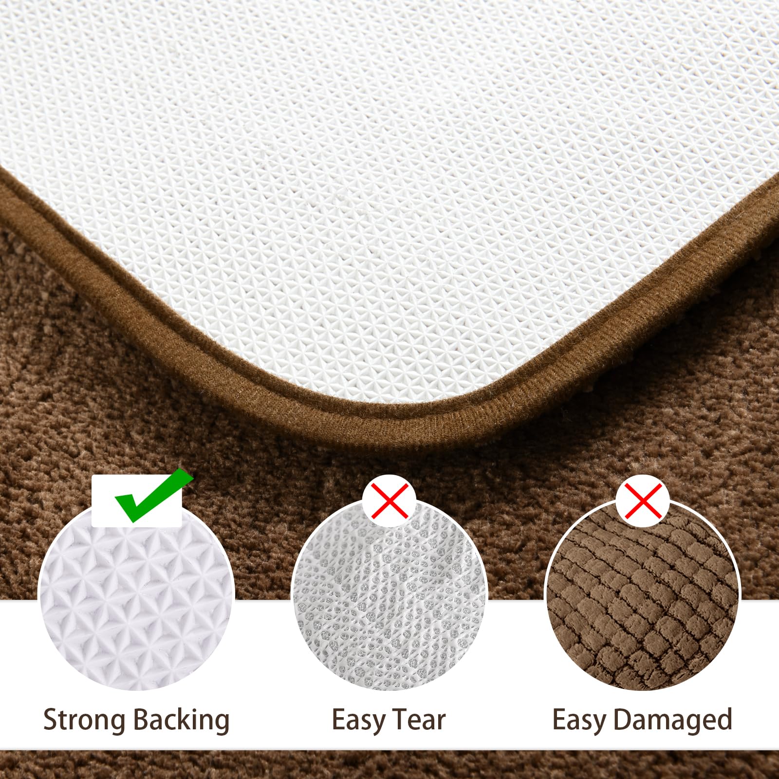 Lochas Bathroom Rug Set Light Brown, Soft Bath Rug Set 2 Piece Set, Toilet Mat U-Shaped 20X20 And 34X20 Bathroom Rugs, Quickly D