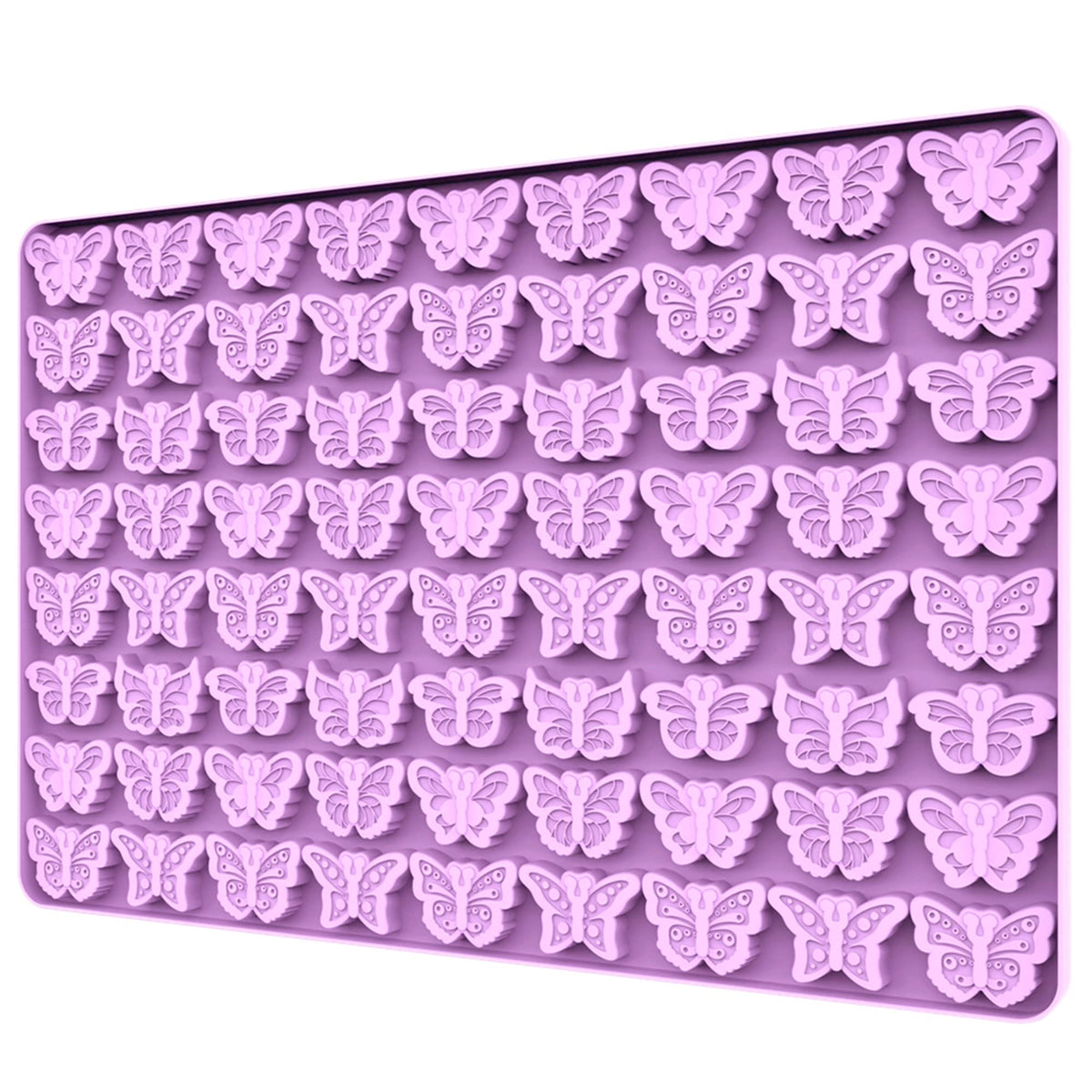 Sofliym Butterfly Molds Silicone For Chocolate Candy Gummy, Small Wax Melt Molds Butterfly Baking Molds Ice Cube Tray With Scrap