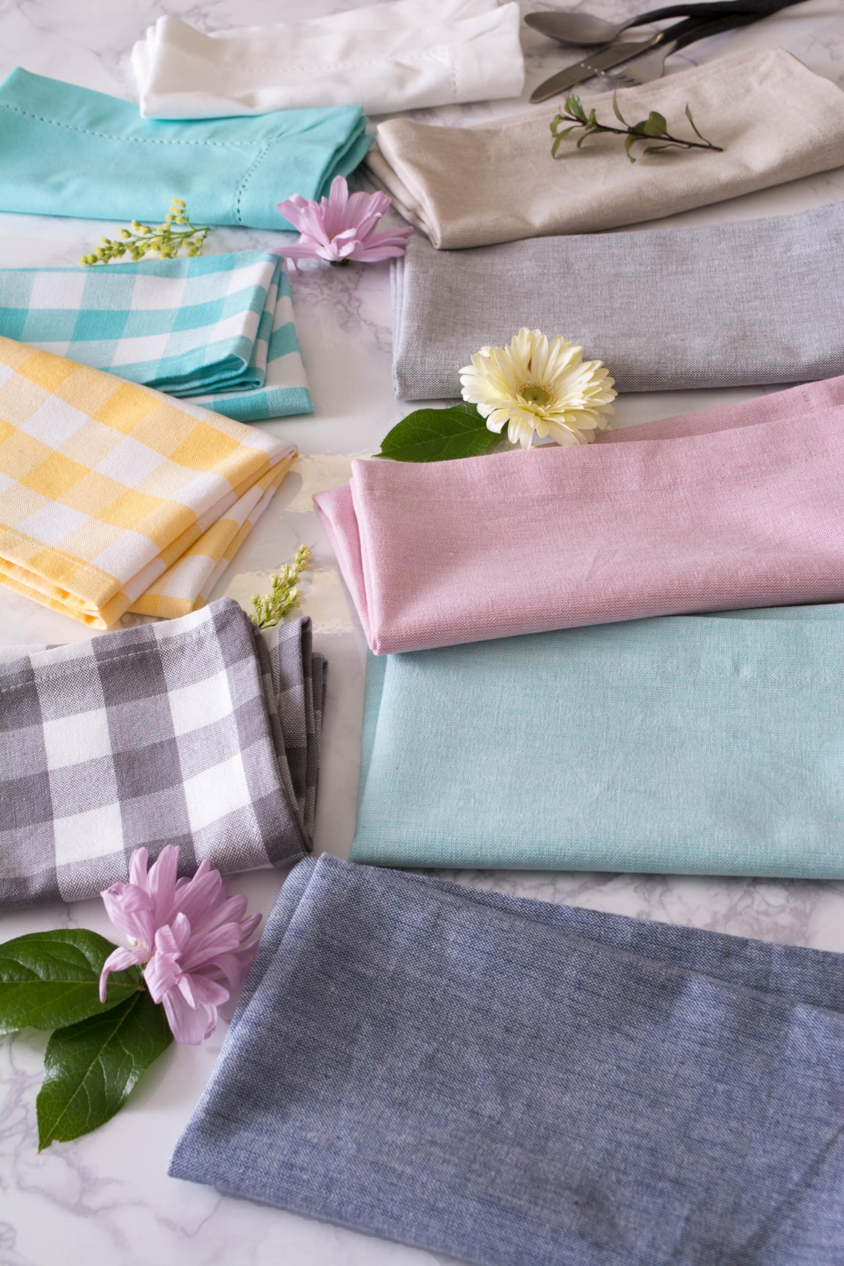 DII Chambray Kitchen  Tabletop Collection  Blue  Napkin Set