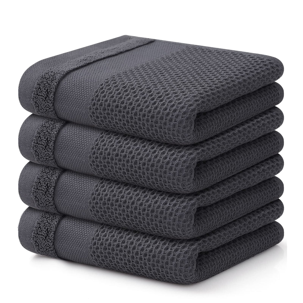 Homaxy 100% Cotton Waffle Weave Kitchen Towels, 13 X 28 Inches Super Absorbent And Machine Washable Dish Towels For Drying Dishe