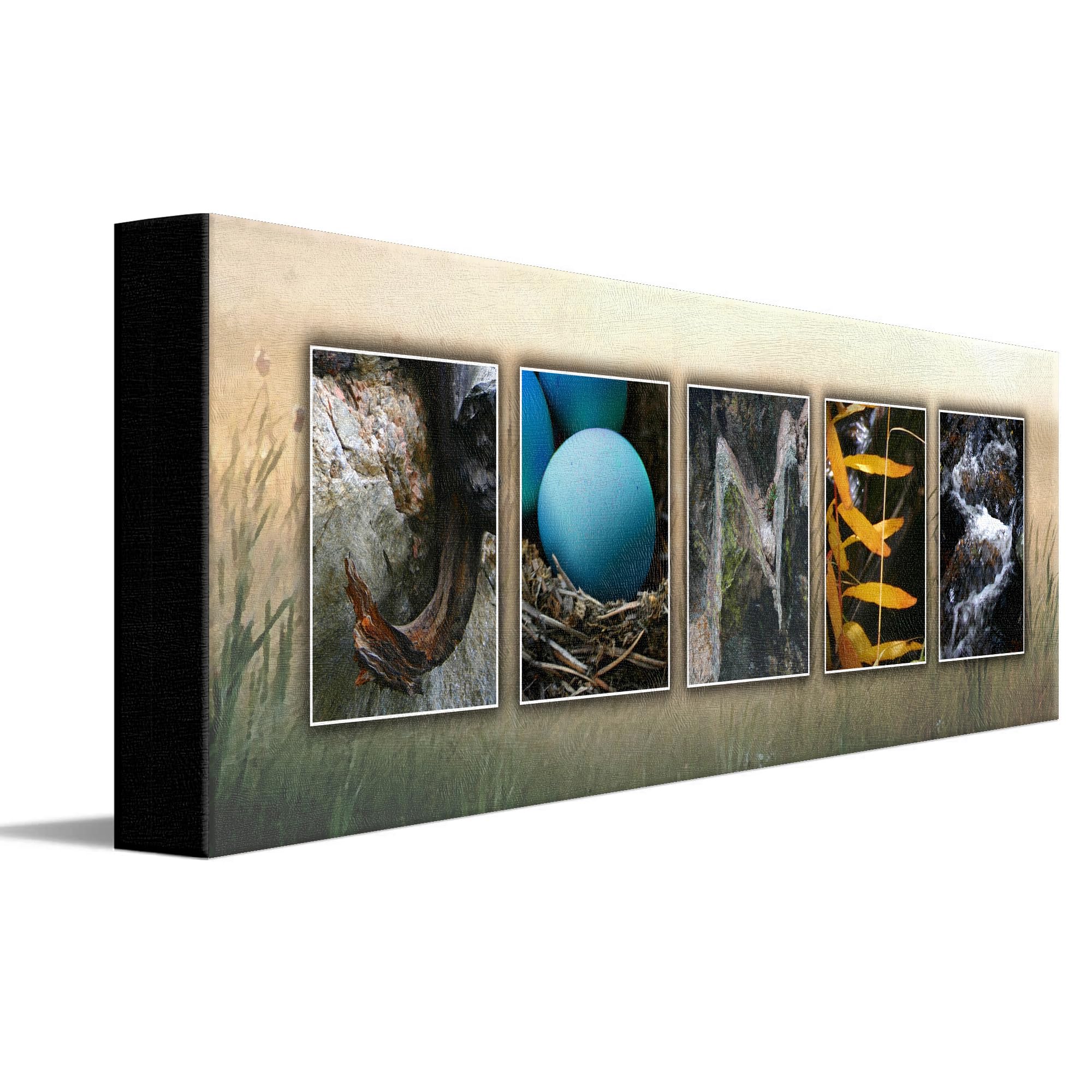 Personal-Prints Nature Or Wilderness Personal Name Art Gift | Spell A Name With Customized Nature Photography (6''X18'' Stretche