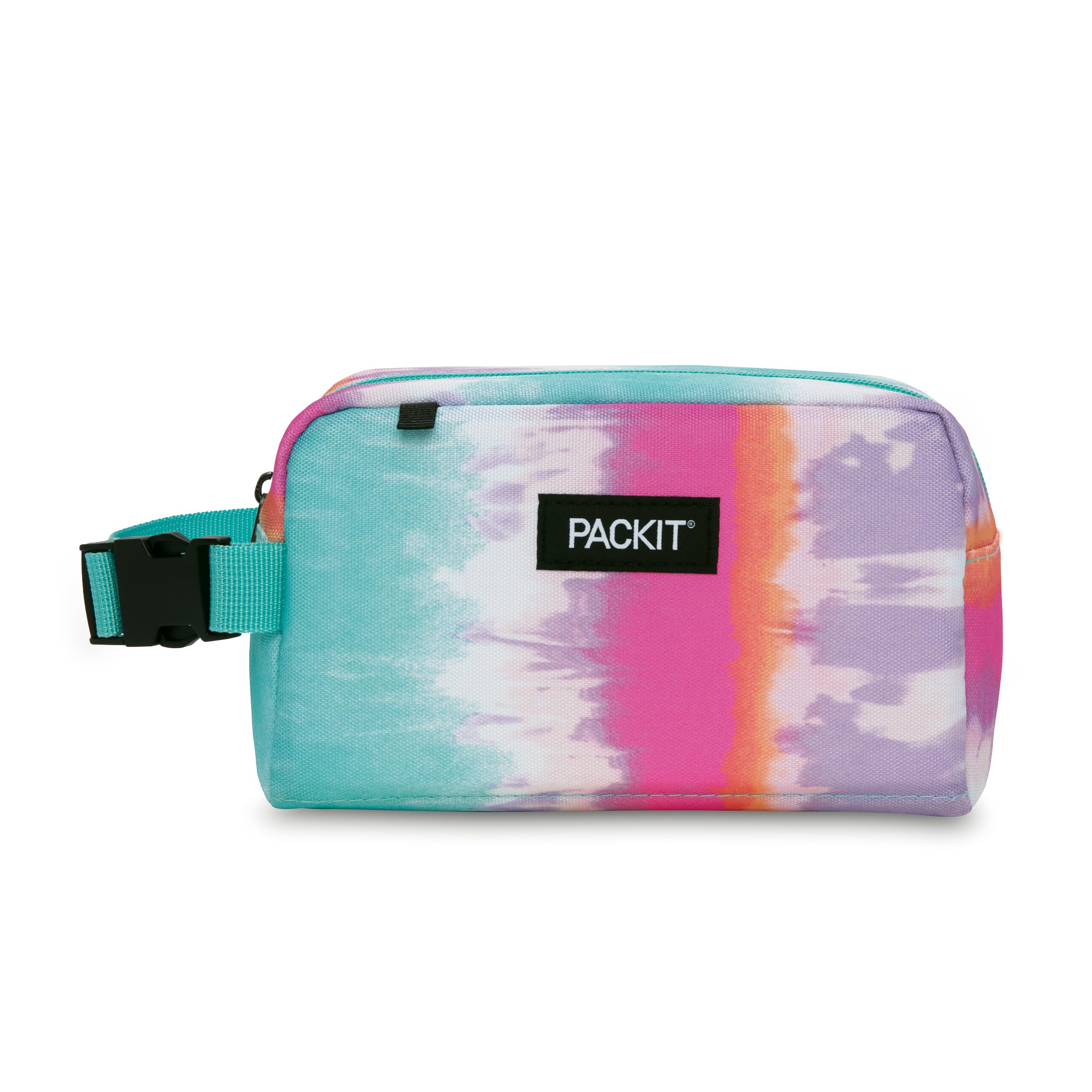 Packit Freezable Snack Box, Tie Dye Sorbet, Built With Ecofreeze Technology, Collapsible, Reusable, Zip Closure With Buckle Hand