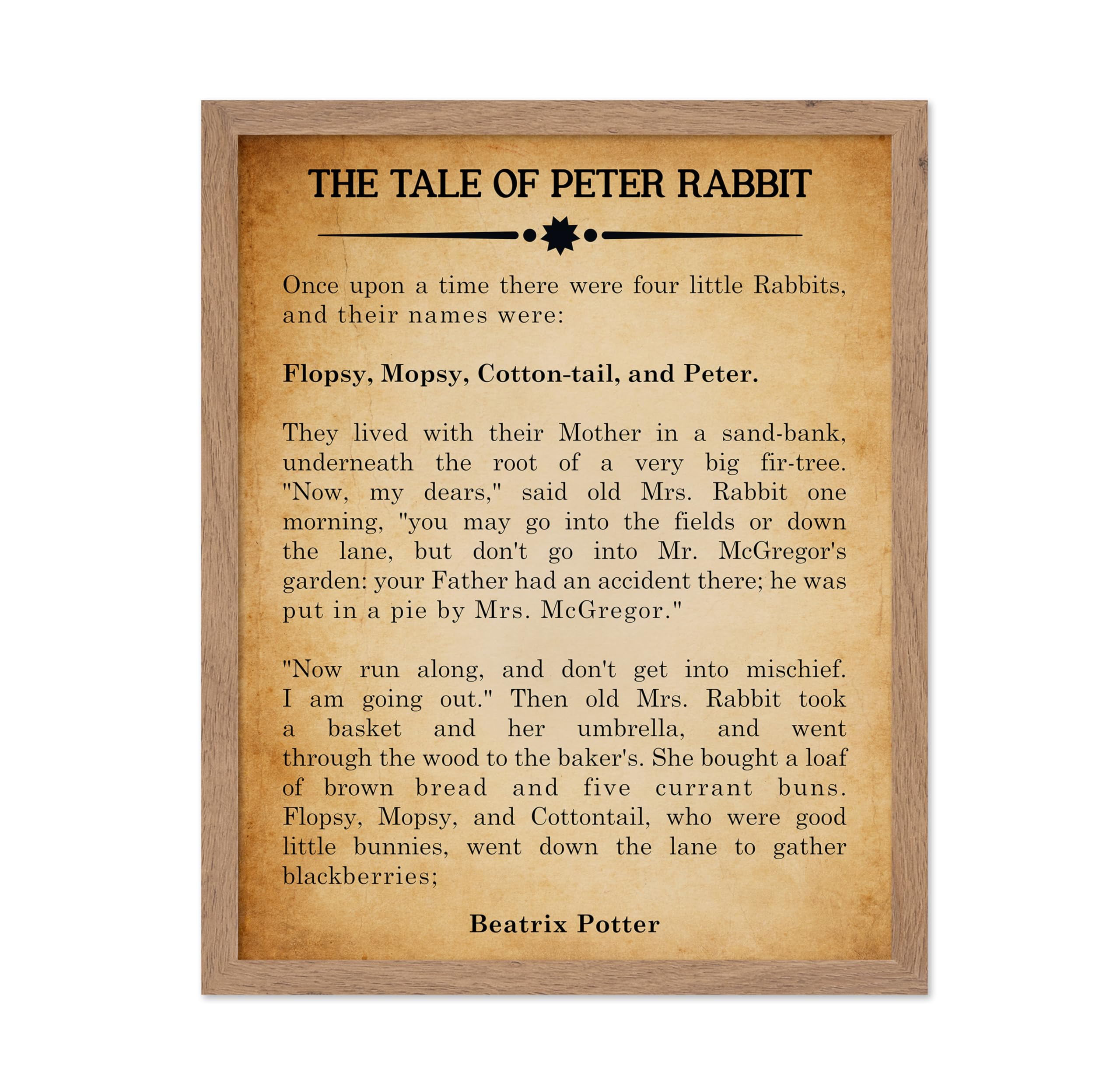 Poster Master Beatrix Potter Poster - The Tale of Peter Rabbit Print - Nursery Book Art - Literary Art - Gift for Mother, Father