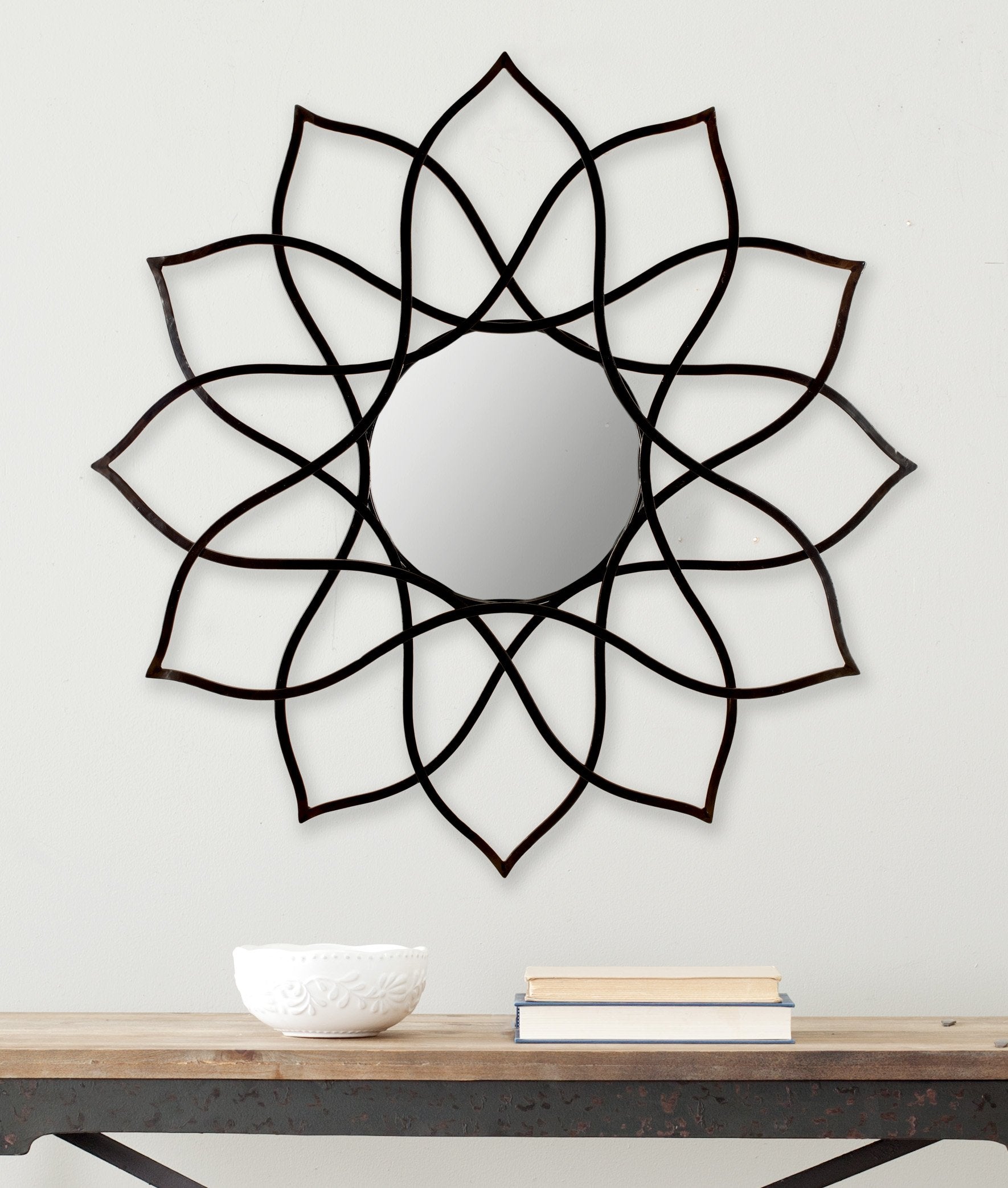 Safavieh Home Collection Flower Power Mirror, Coffee Bronze