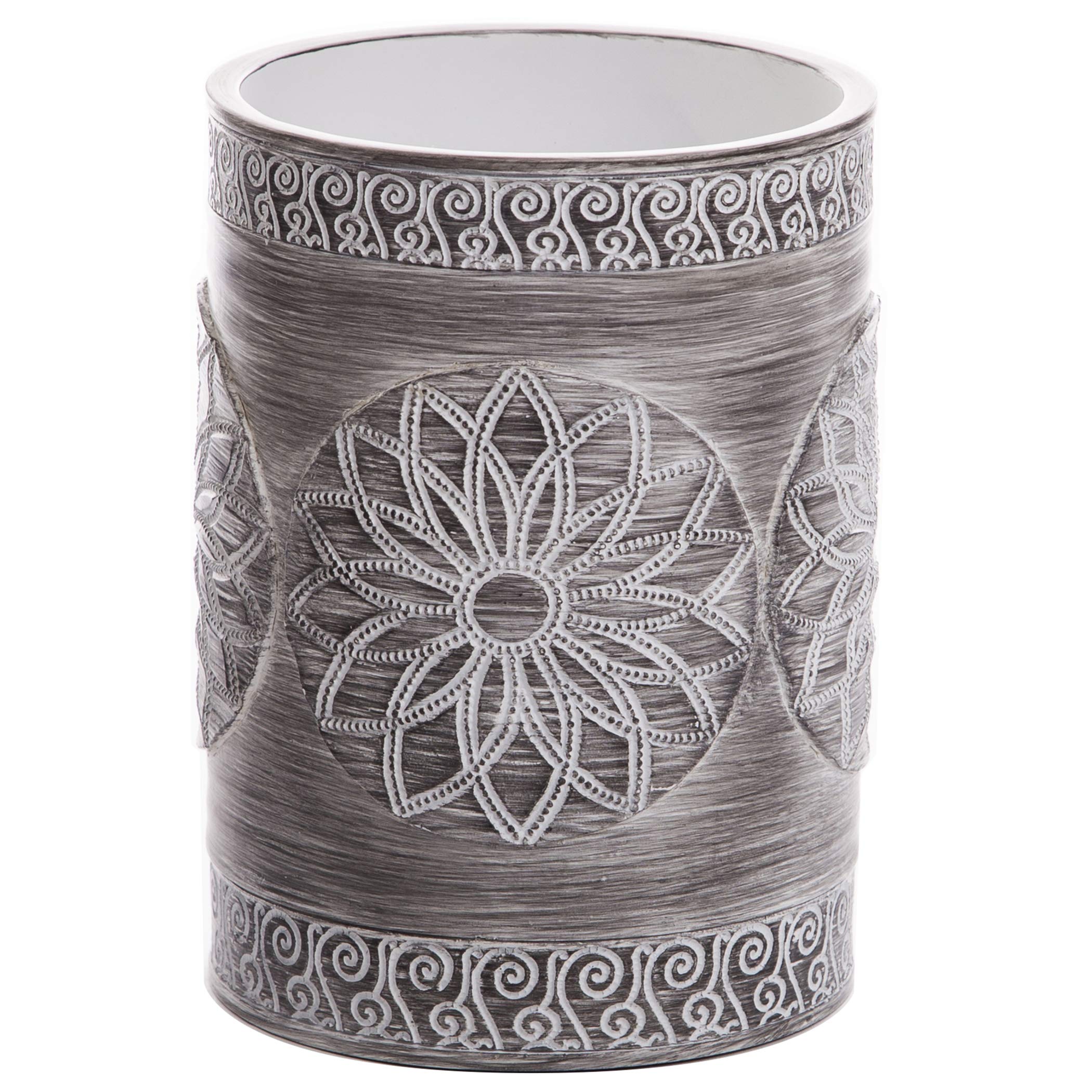 Bino Kitchen Utensil Holder For Countertop, Grey Sunflower - Utensil Caddy Countertop Utensil Holder Utensil Crocks For Kitchen