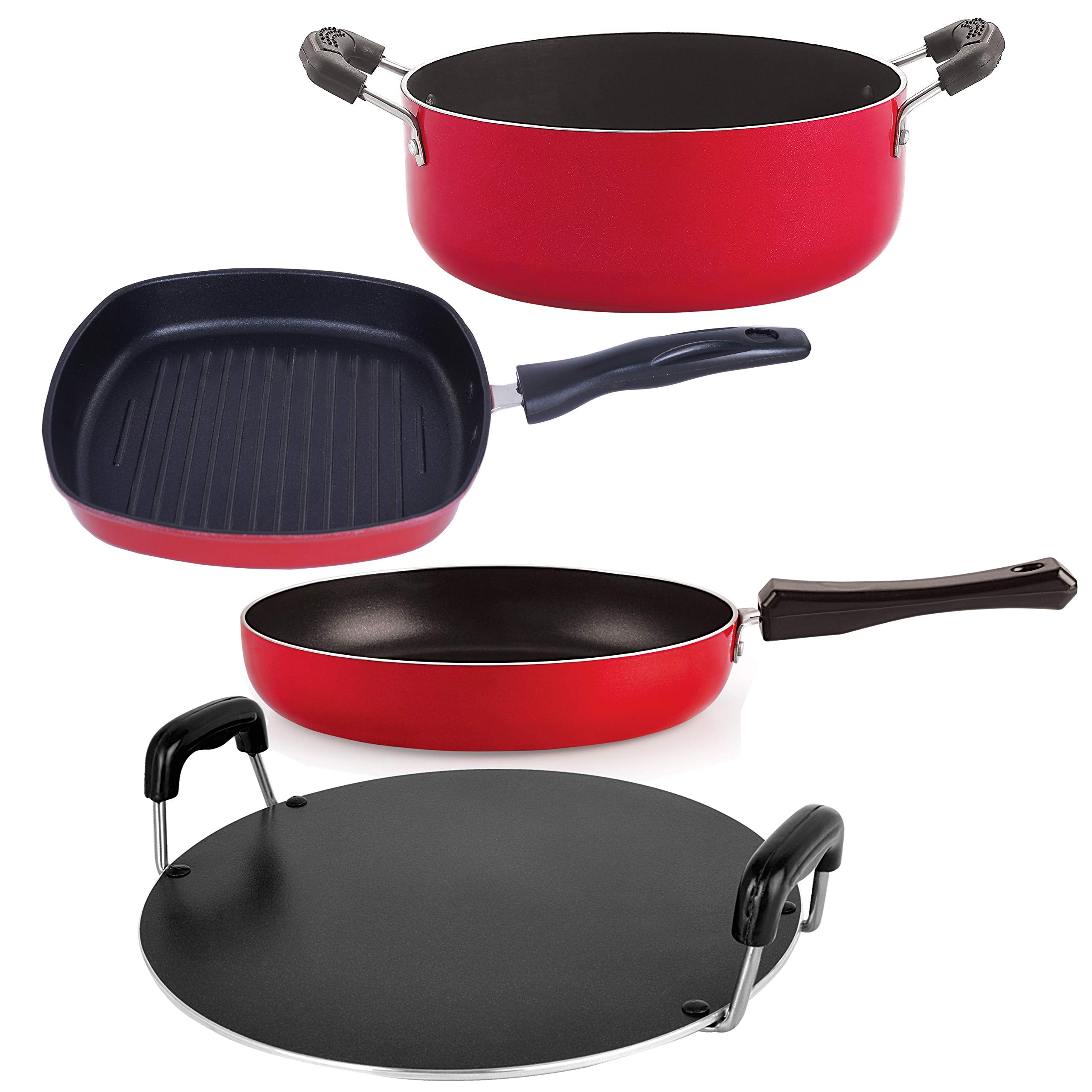Nirlon NonStick Aluminium Chemical Free Odor Proof Kitchen Essential Set