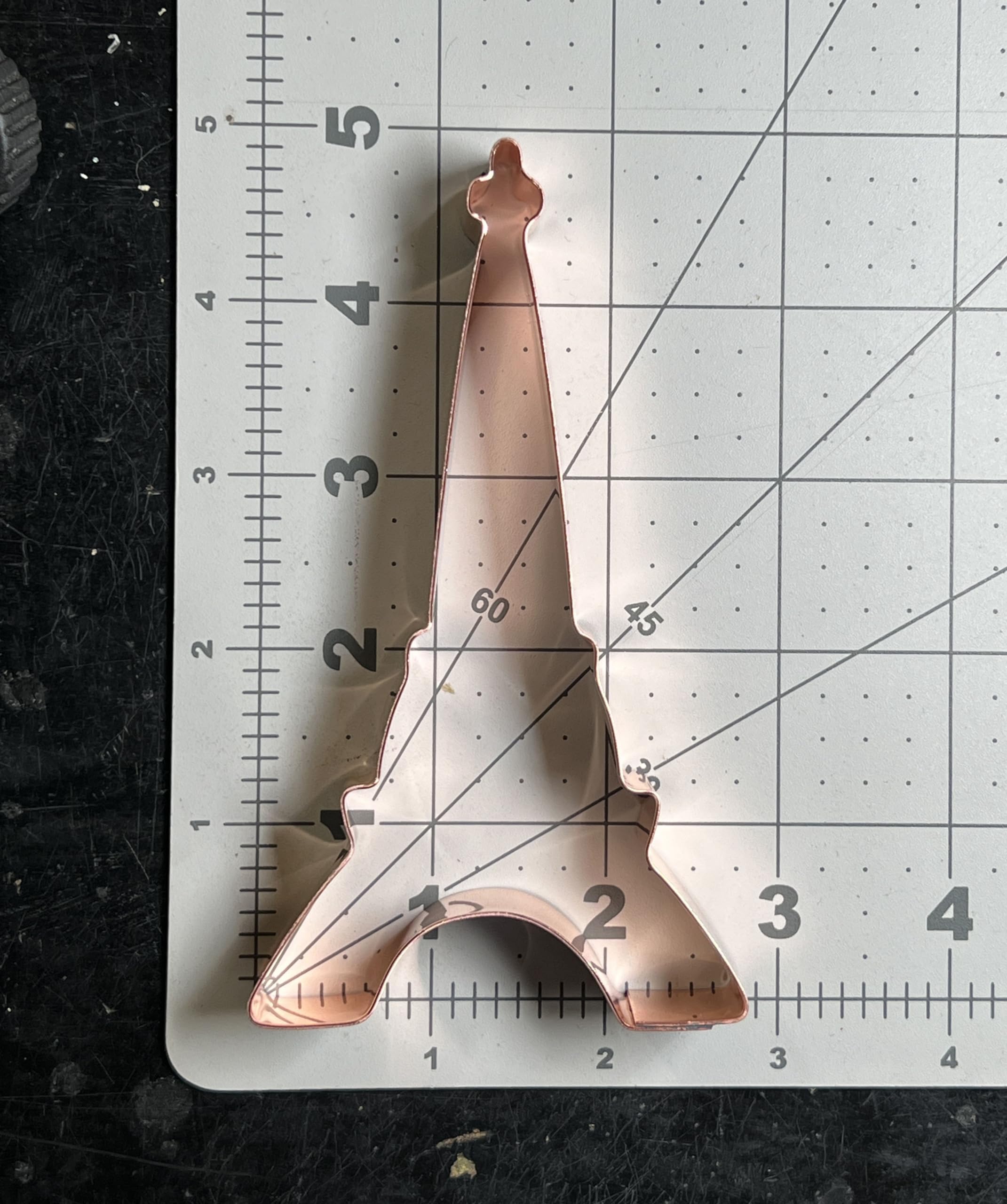 Eiffel Tower Cookie Cutter 4.75 X 2.75 Inches - Handcrafted Copper Cookie Cutter By The Fussy Pup