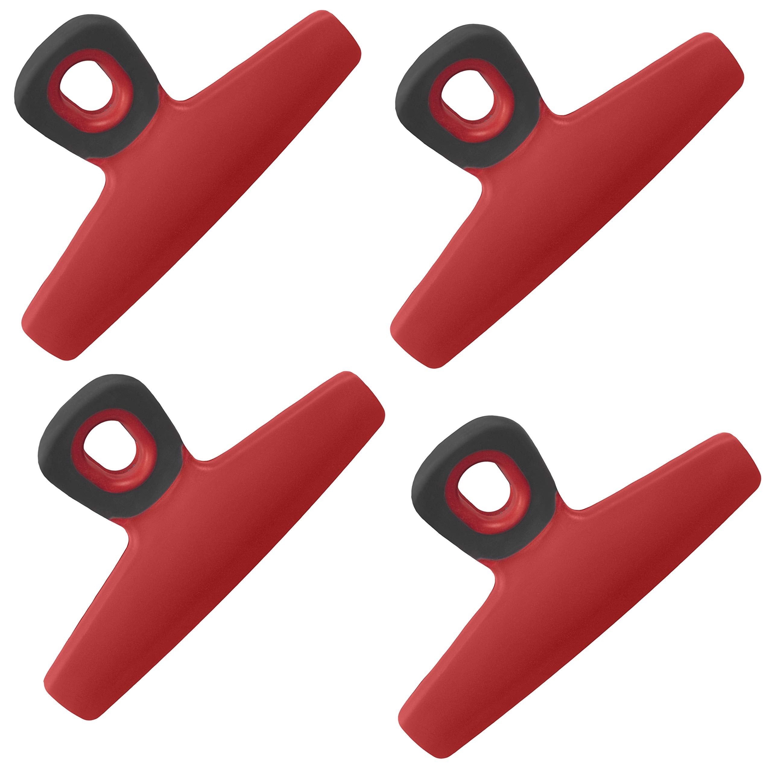 Cook With Color Food Clips - Chip Bag Clips Set Of 4, 5 Inches Wide Heavy Duty Chip Clips, Large Bag Clips For Food Storage With