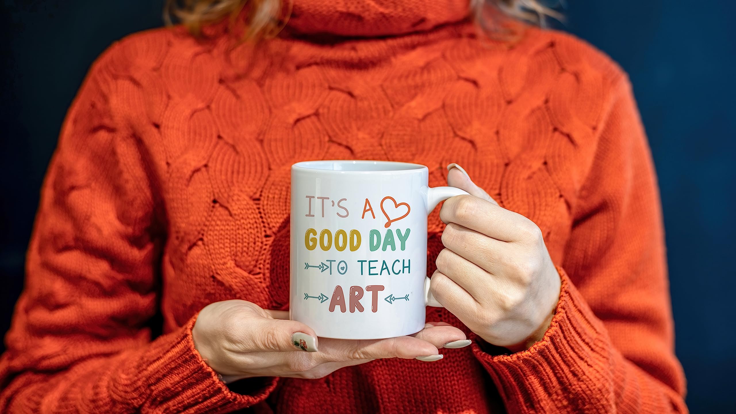PUHEI Art Teacher Appreciation Gifts 11 Ounces Ceramic Mug Cup,It's a Good Day to Teach Art Coffee Tea Mug Cup,Back to School Gi