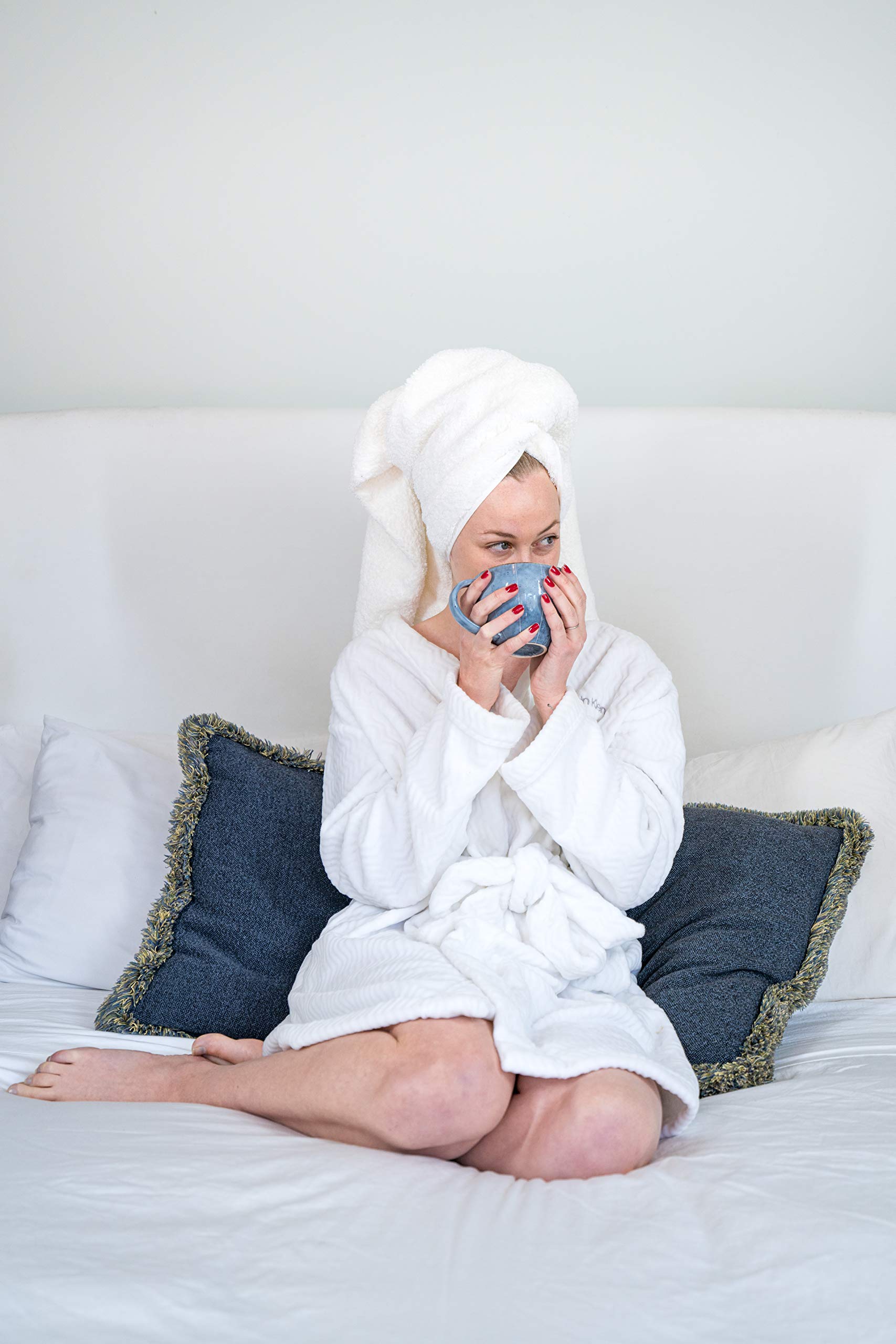 Delilah Home - Luxury Bath Towel Collection - 100% Cotton Turkish Towel Set For Bathroom - Ultra-Soft & Absorbent Organic Spa To