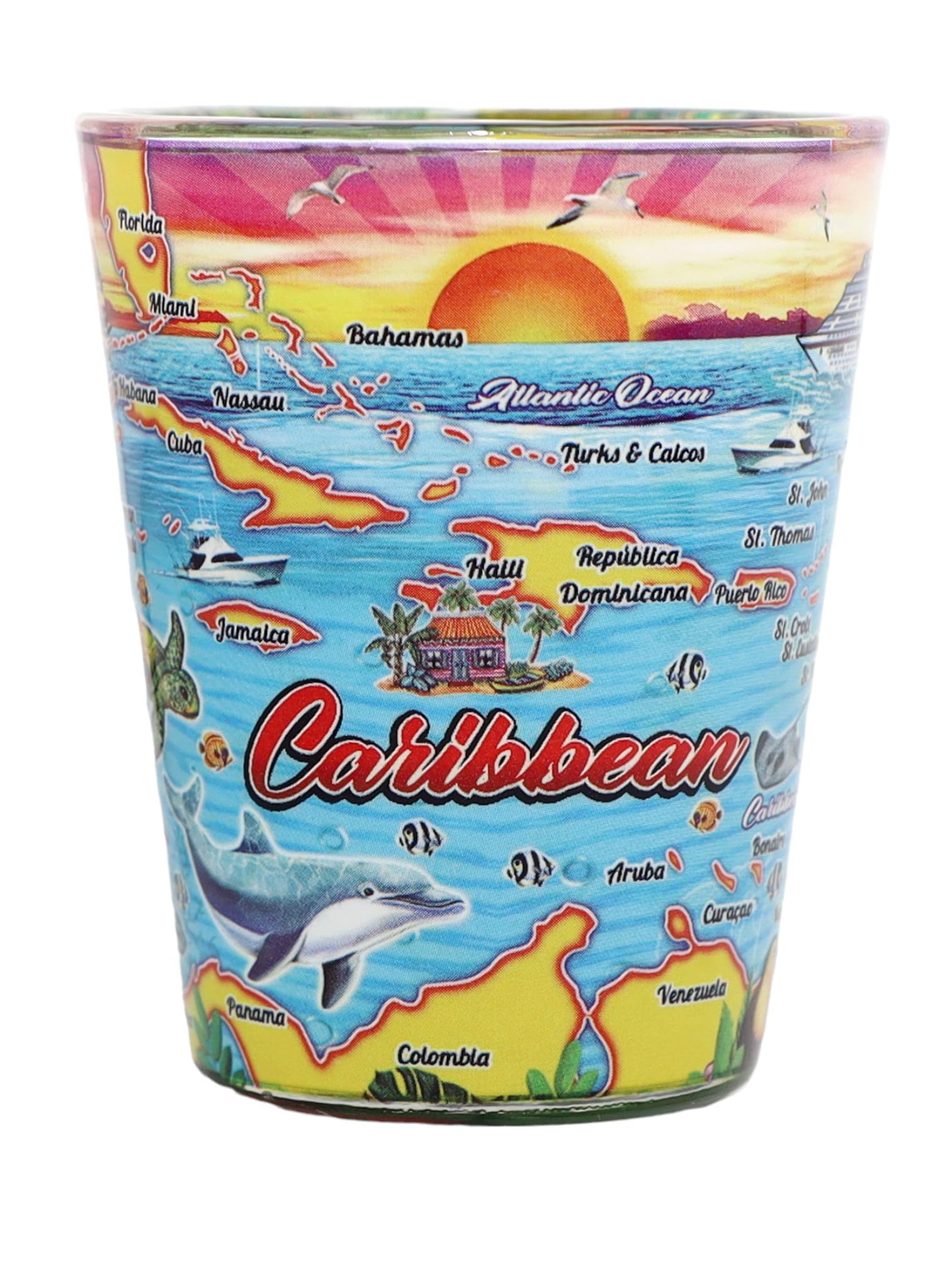 Caribbean Scene In and Out Shot Glass
