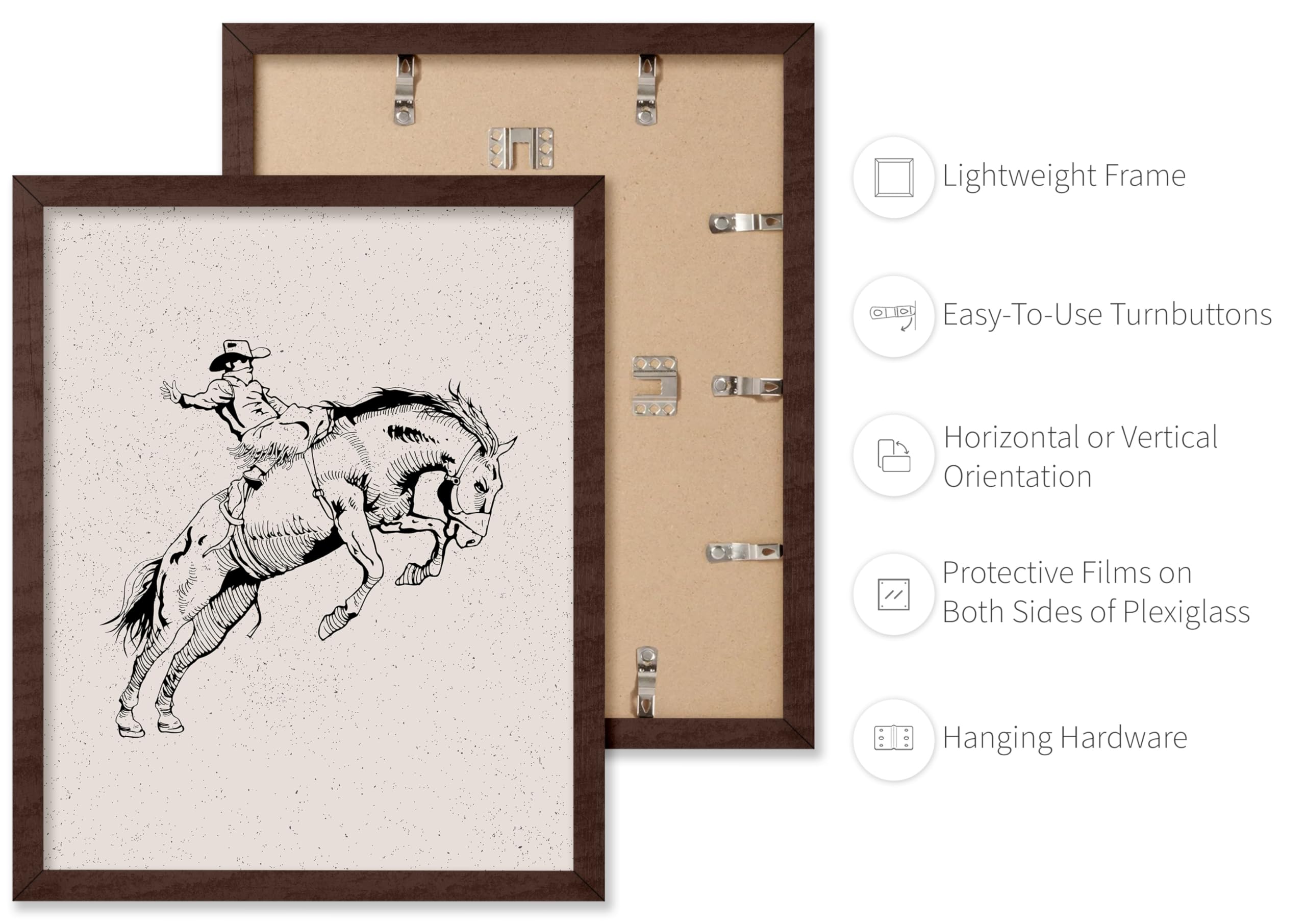 Poster Master Cowboy On Bucking Horse Poster - Retro Rodeo Print - Cowboy Art - Western Art - Wild West Art - Gift For Him & Her