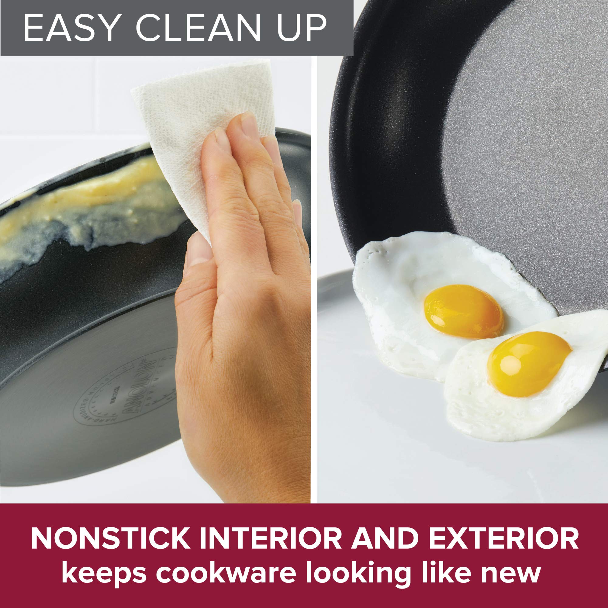 Anolon Advanced Home Hard Anodized Nonstick Crepe Pan, 9.5 Inch, Onyx