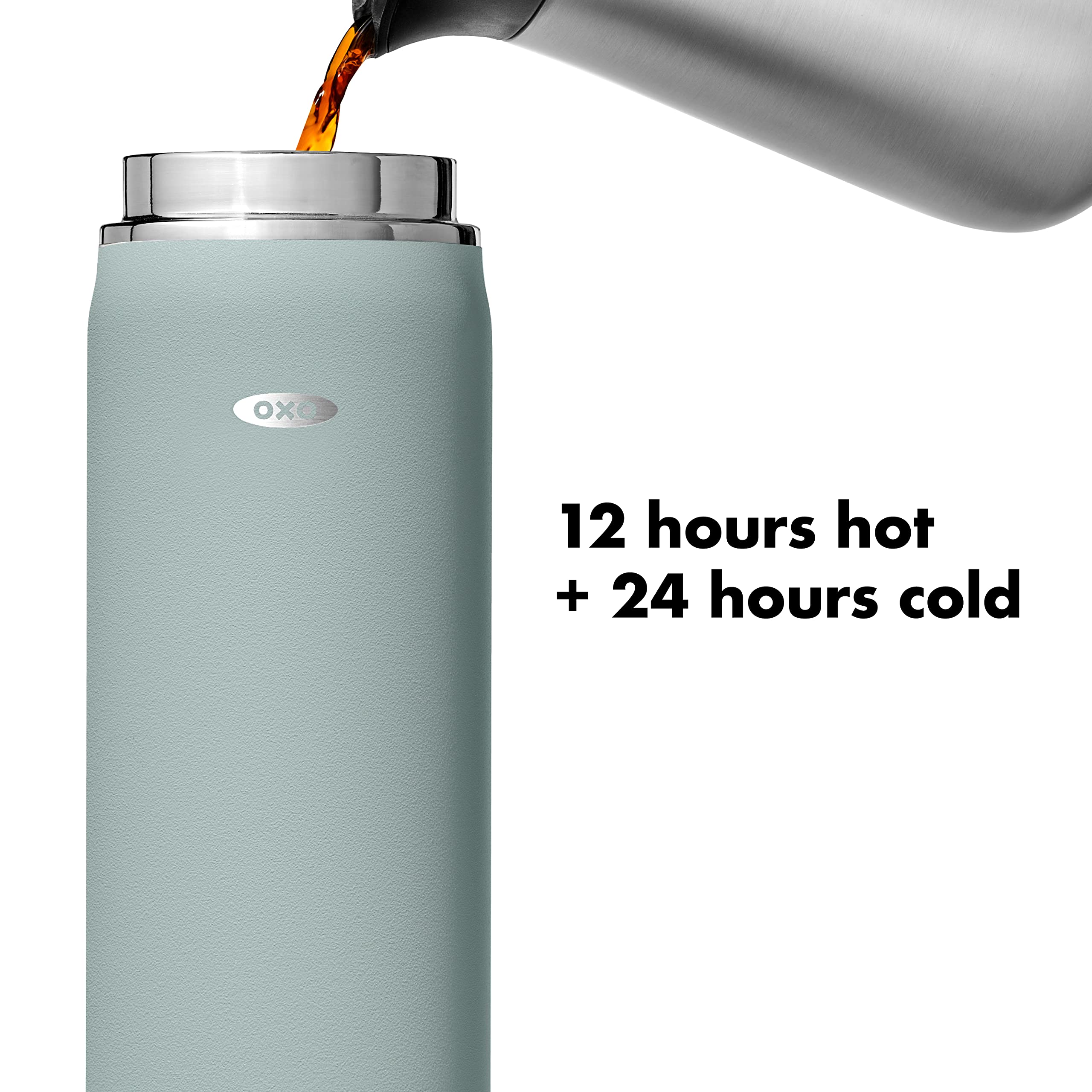 Oxo 40 Oz Insulated Handled Lid Water Bottle, Slate