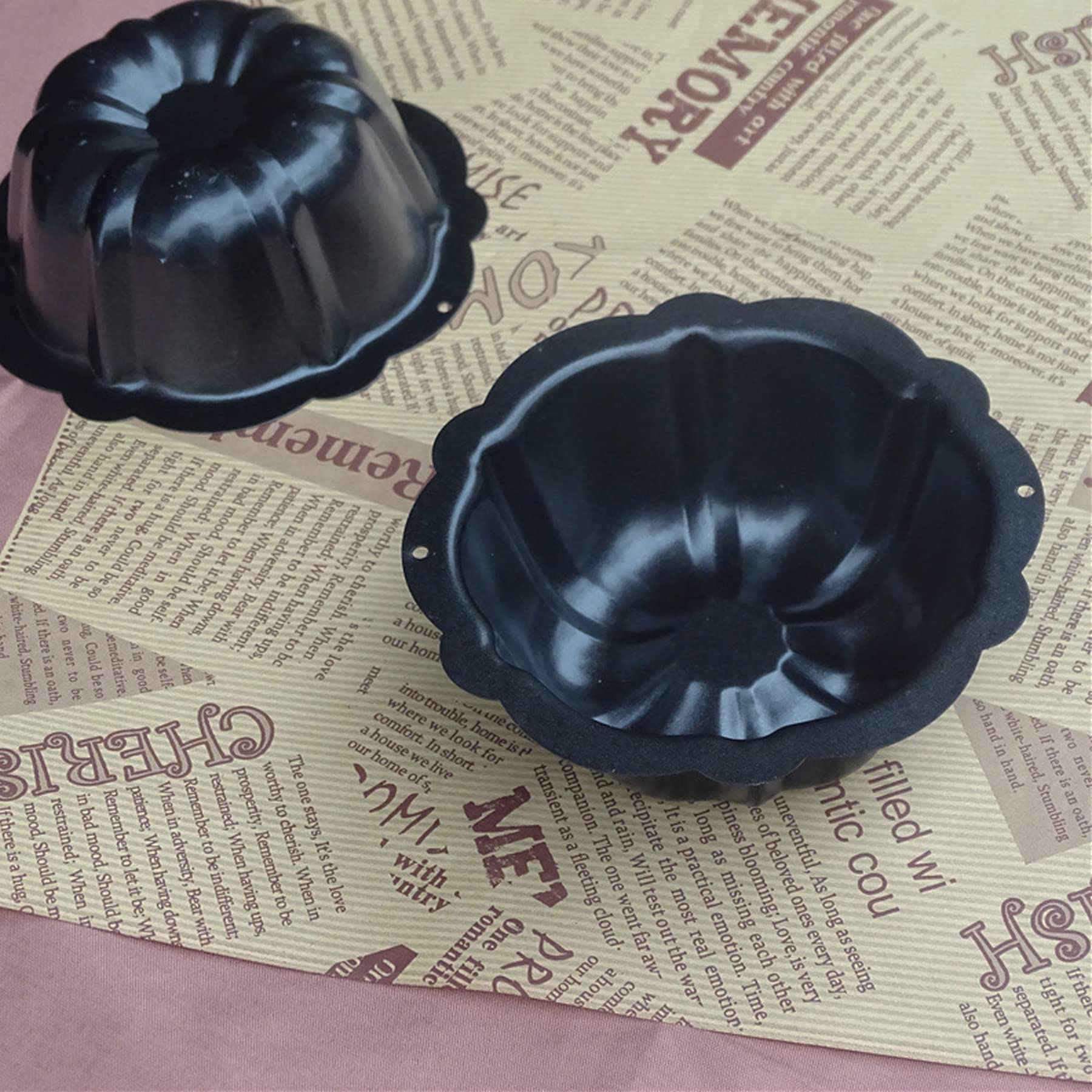 Mggi 4 Pack Mini Pie Pans, 5 Inch Carbon Steel Reusable Nonstick Small Pie Plate Baking Dish, 8Oz Ruffled Edge Individual Round