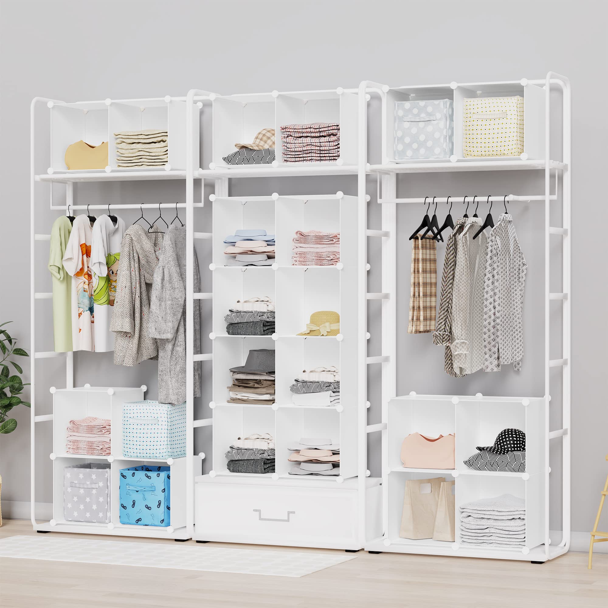 HOMIDEC Closet Organizer  9-Cube   Portable Storage Shelves for Garment Racks  Closet  Wardrobe