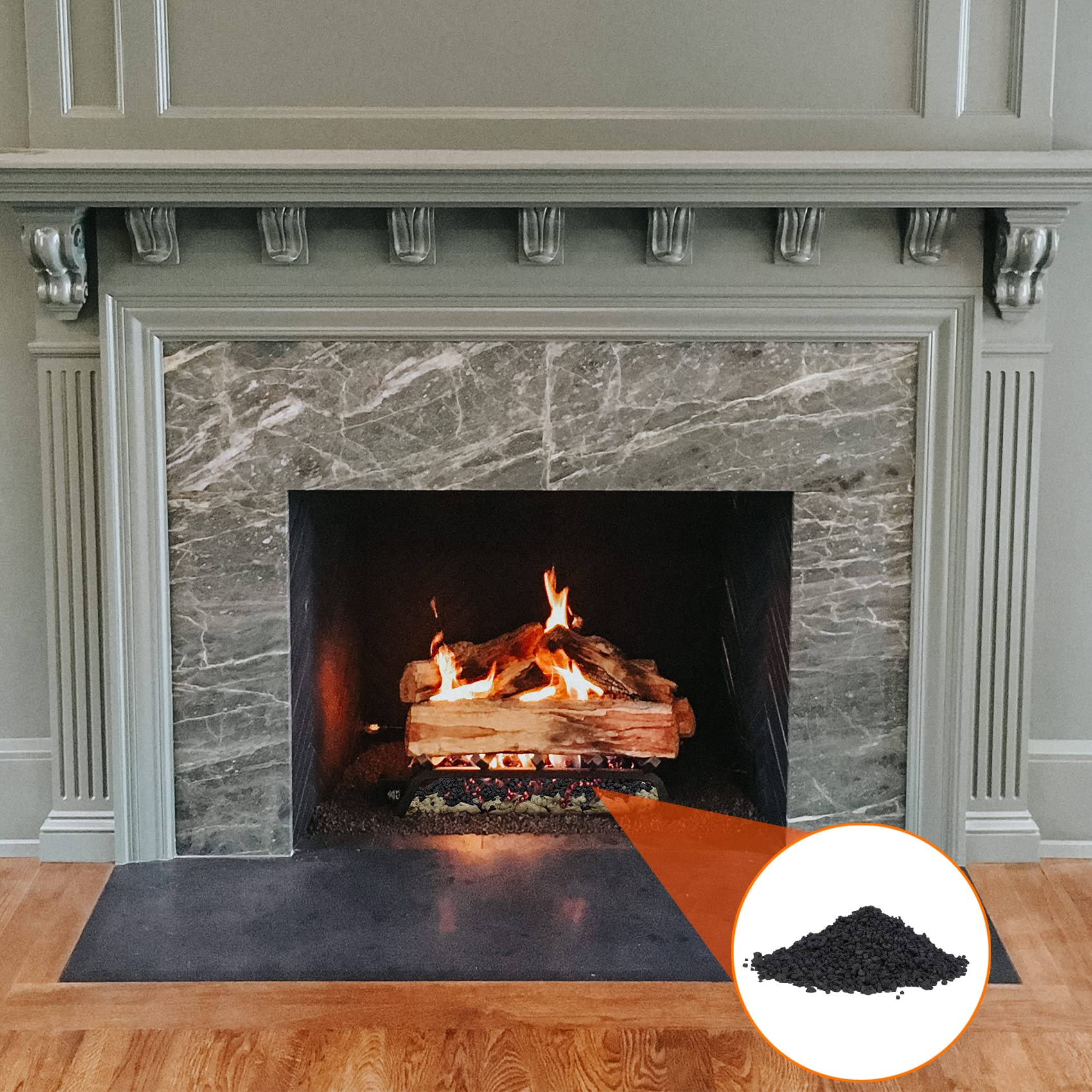 Skyflame Black Vermiculite Granules For Gas Fireplace, 12 Oz Bag