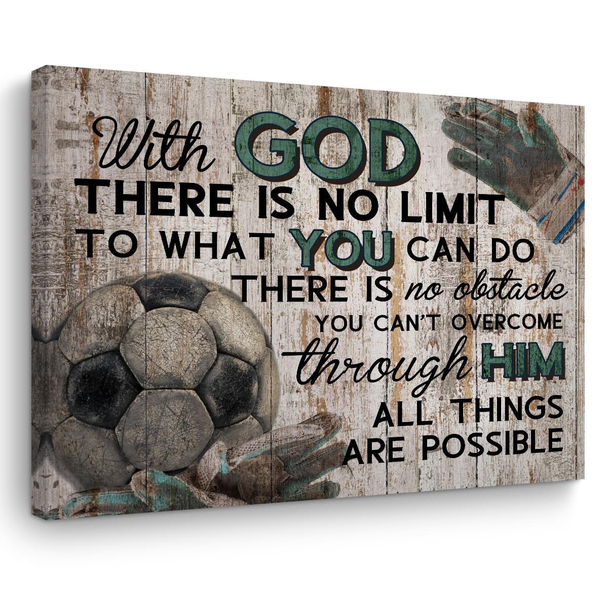Tbt Soccer Gifts Stuff Religious Soccer Canvas Wall Art Wall Decor Inspirational Boys Men Room Rustic Framed Posters Art Prints
