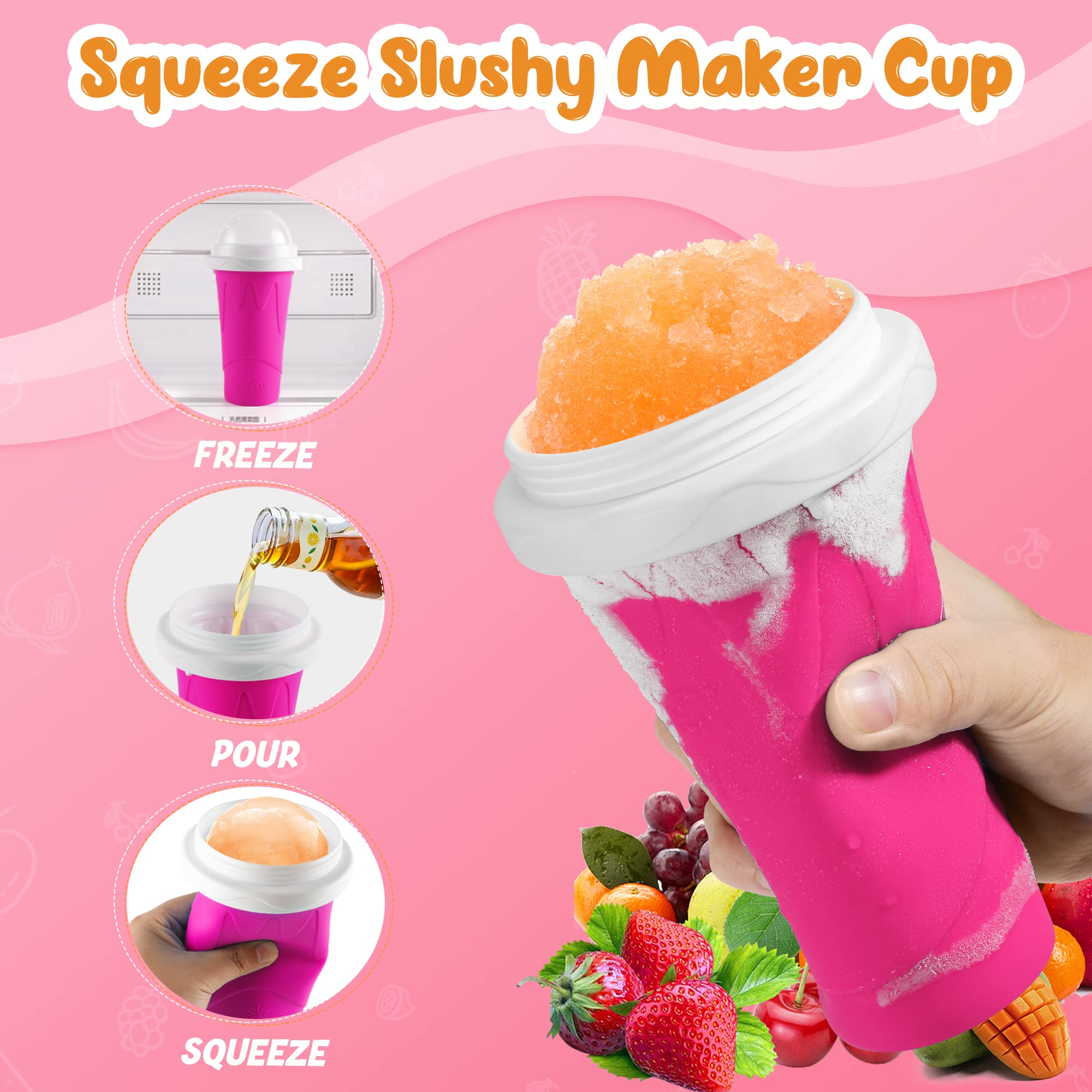 Tgosomt Slushy Cup, Tik Tok Frozen Magic Slushie Maker Cup Squeeze, Cool Fun Stuff Things Gadgets & Great Stocking Stuffers & Wh