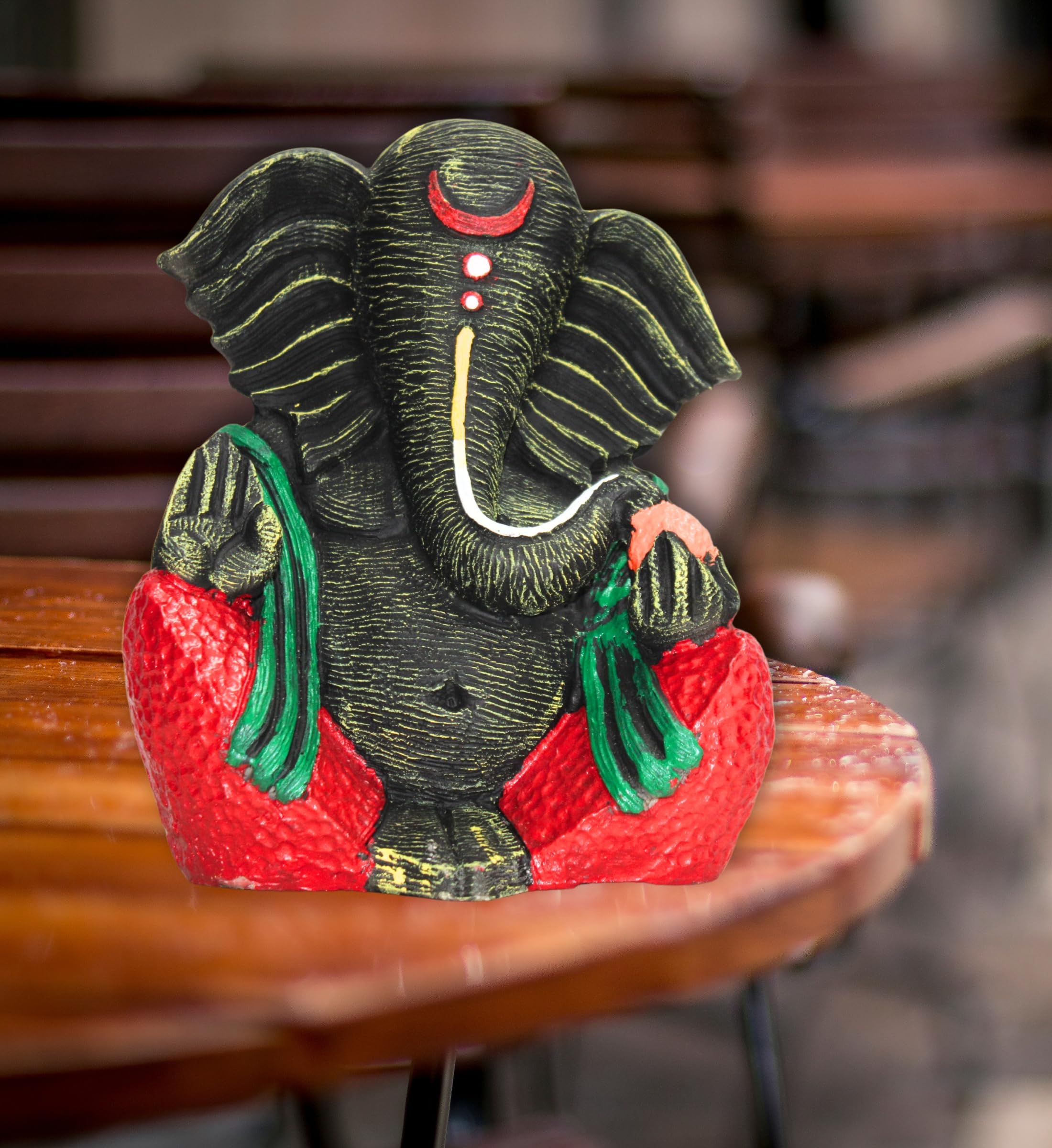 Stark Dcor Celestial Ganesh Exhibit Baseganpati Idol For Home Decor Puja Lord Ganesh Statue Gift For Office Desk Puja Room Figur