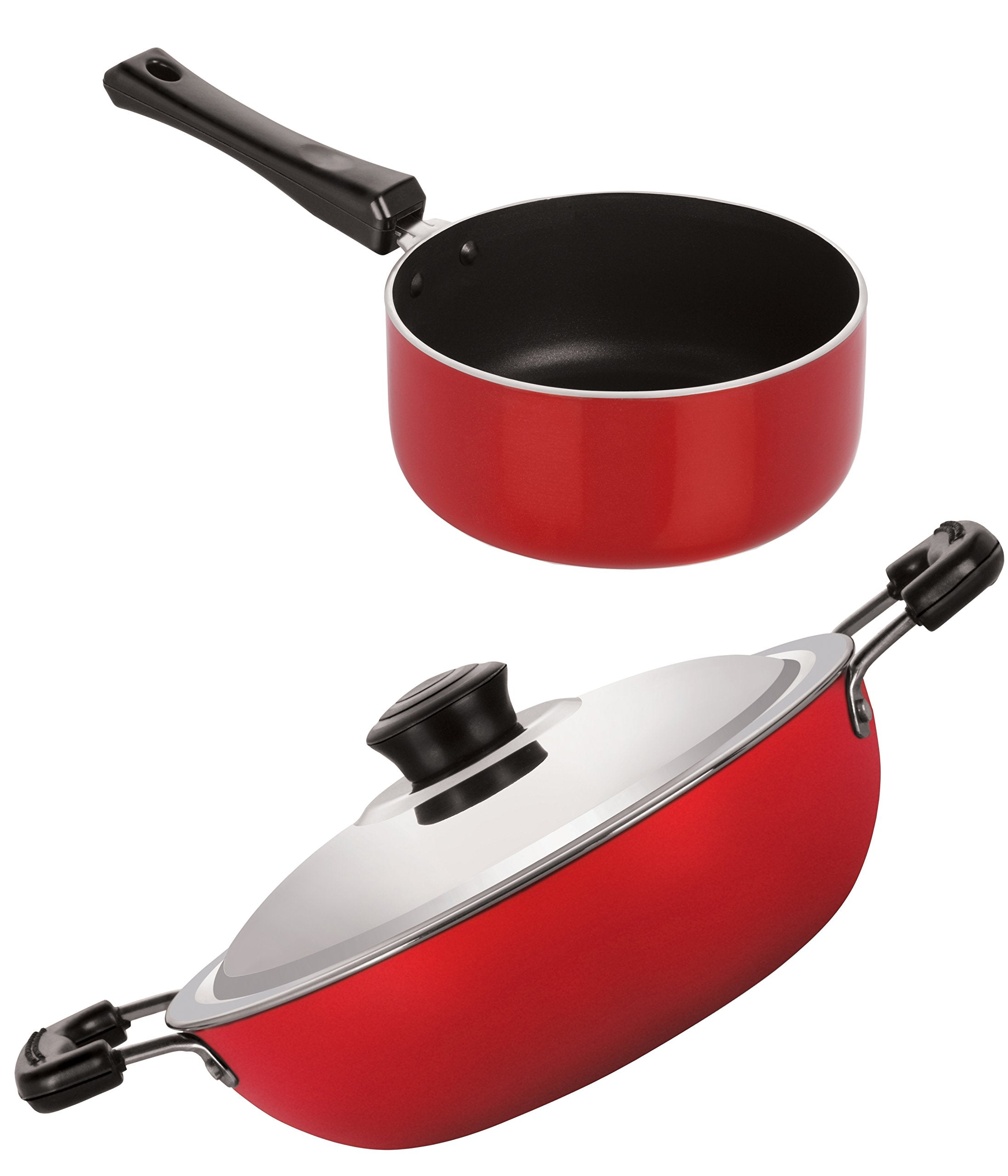 Nirlon NonStick Gas Compatible Stain Free Kitchenware Set With Bakelite Handle, 2.6Mm_Dkd(M)_Sp(B)