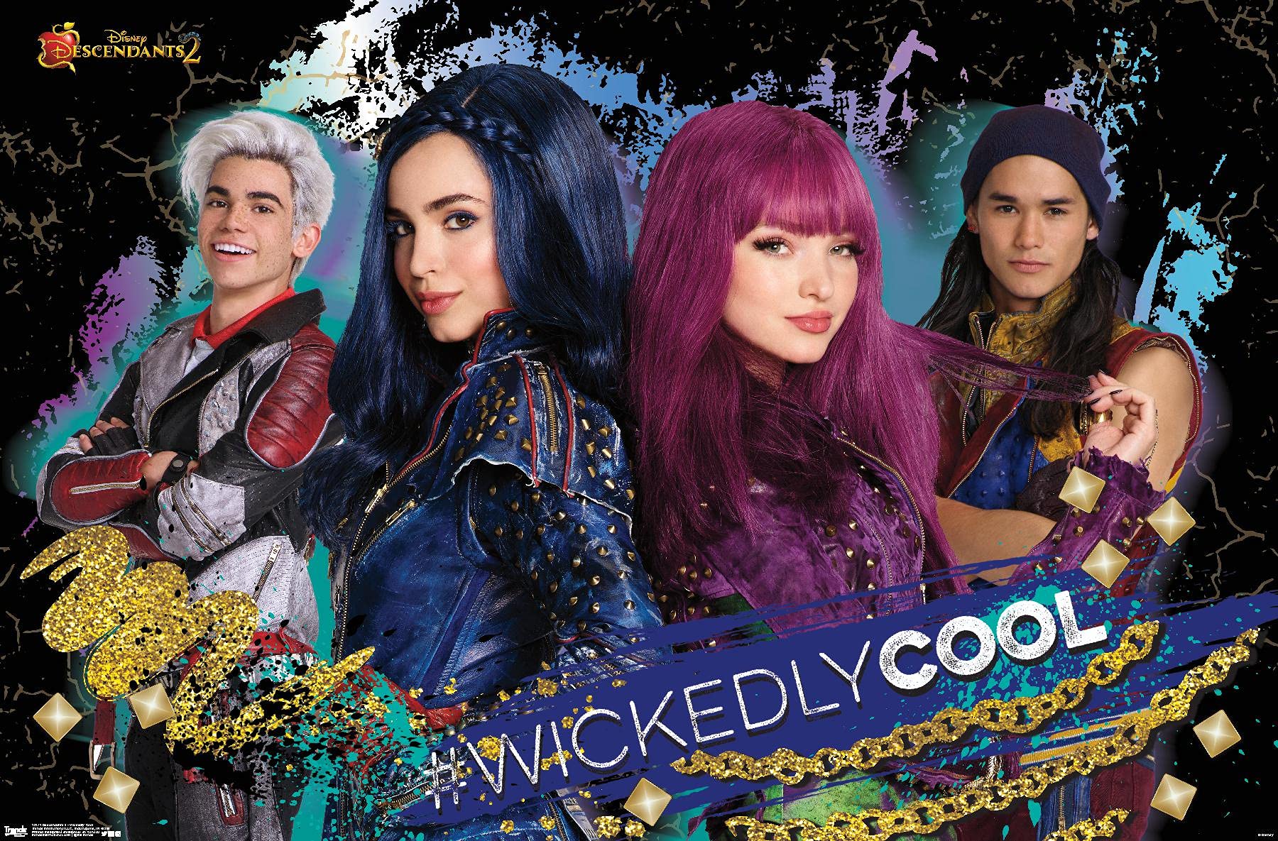 Trends International Disney Descendants 2 - Wickedly Cool Wall Poster, 22.375'' X 34'', Unframed Version