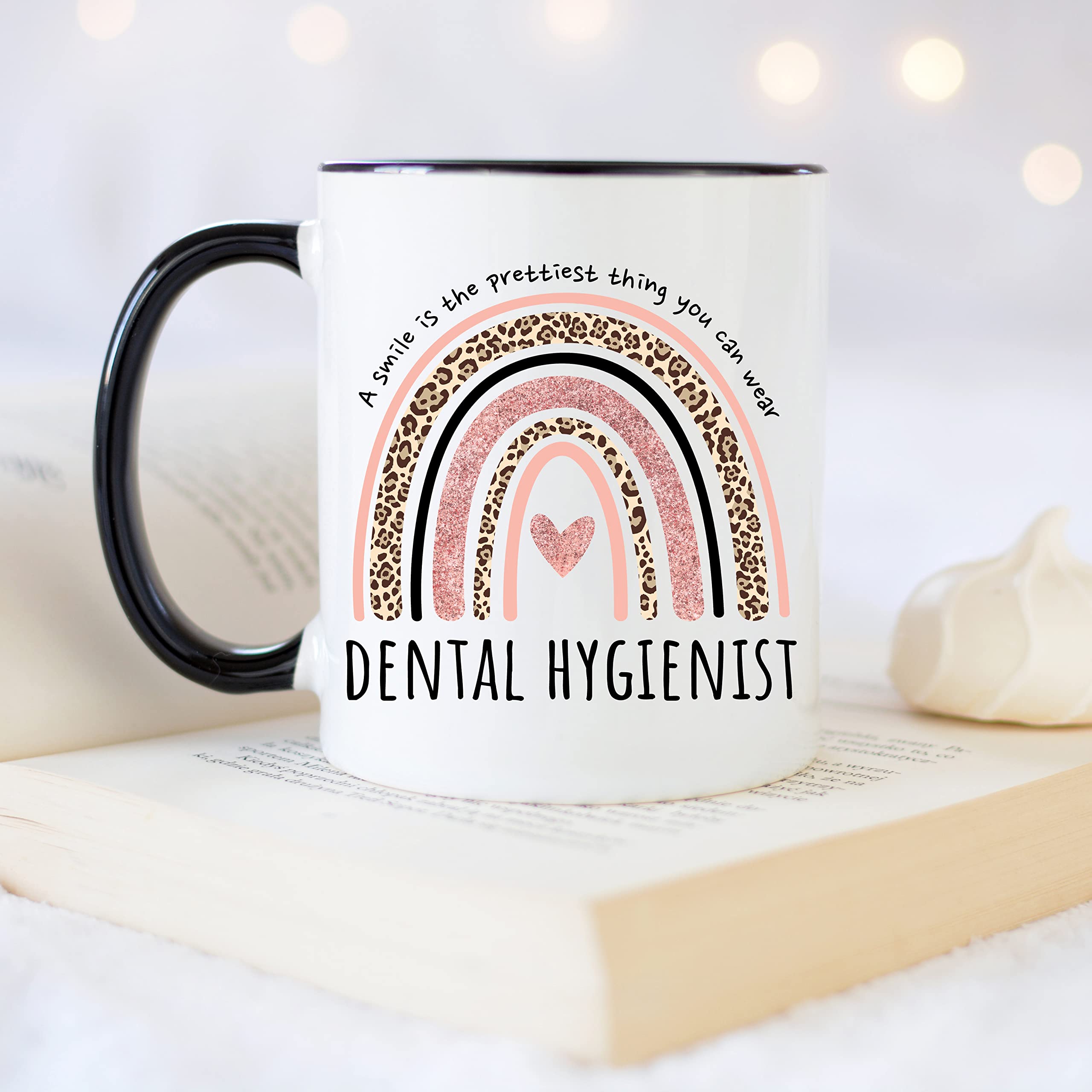Younique Dental Hygienists Mug, 11 Ounces, Registered Dental Hygienist Cup For Women, Dental Hygiene Coffee Mug (Black Handle)