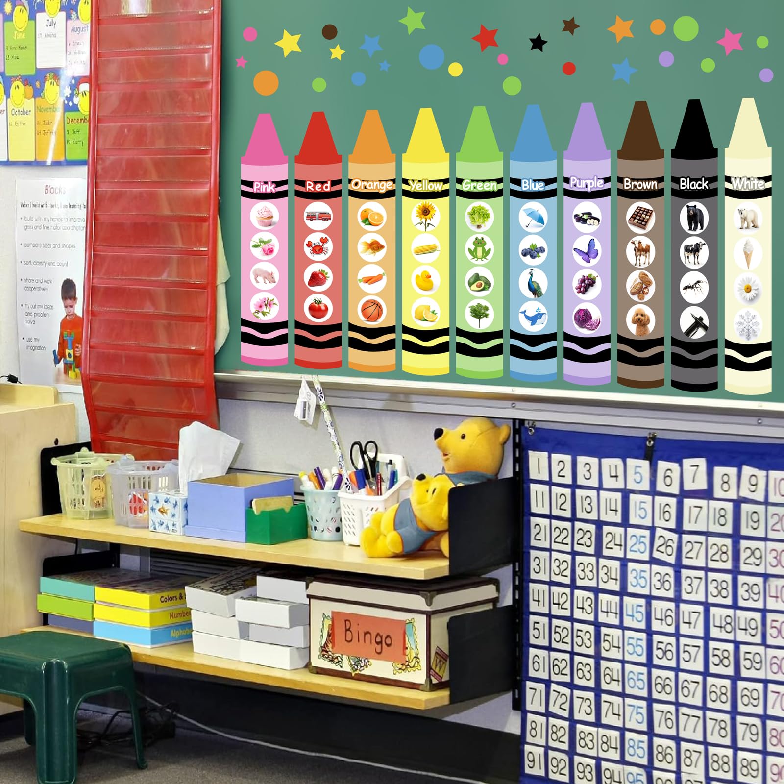 Color Wall Decals Kids Nursery Wall Stickers Color Educationnal Wall Decals Peel And Stick Classroom Wall Sticker Colorful Bulle