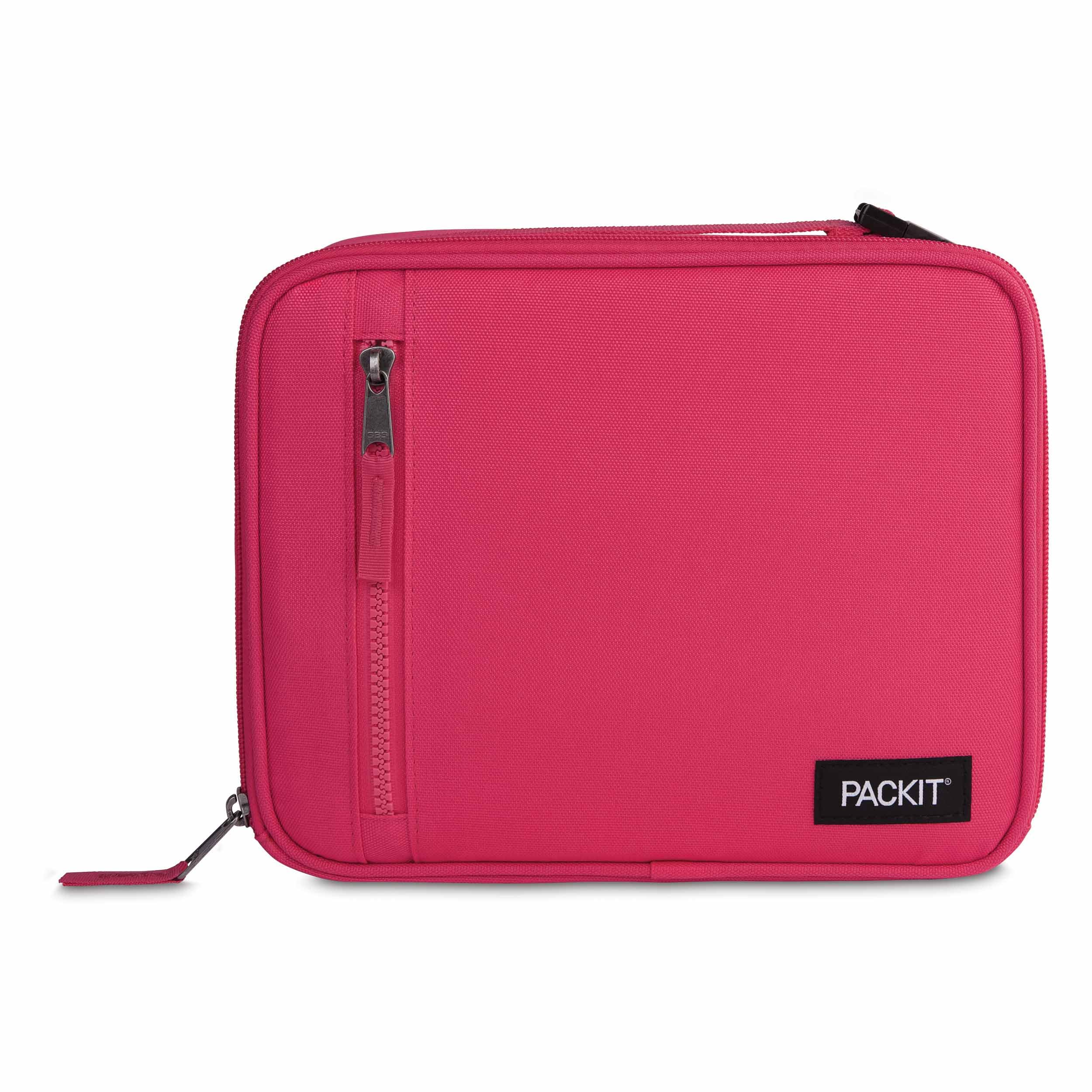 PackIt Freezable Classic Lunch Box, Magenta, Built with EcoFreeze Technology, Collapsible, Reusable, Zip Closure With Zip Front 