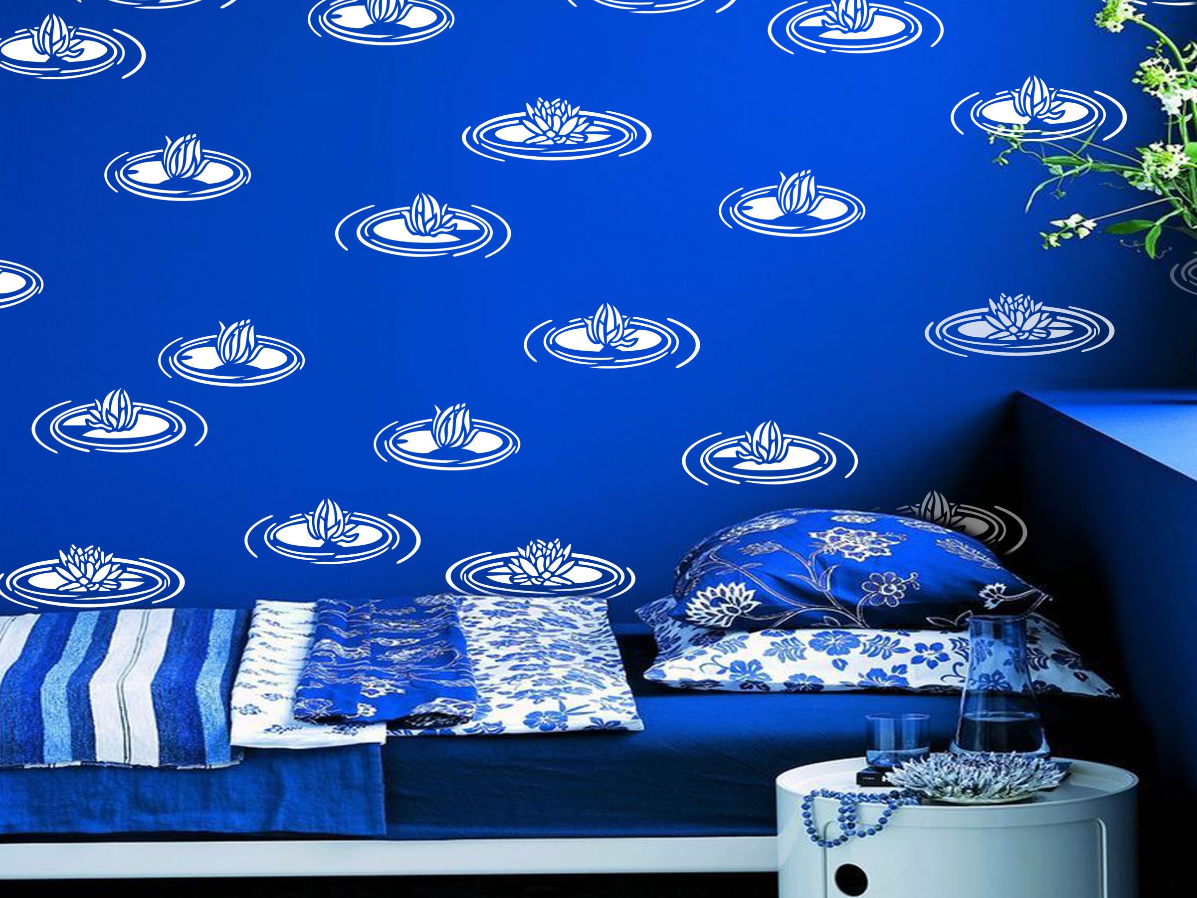 Arhat Stencils Glossy Pvc AsrE788 Beautiful Damask Motiff DCor Stencils (Size:12W X 6L (3Pc) , 10W X 6L Inches)__For Craft