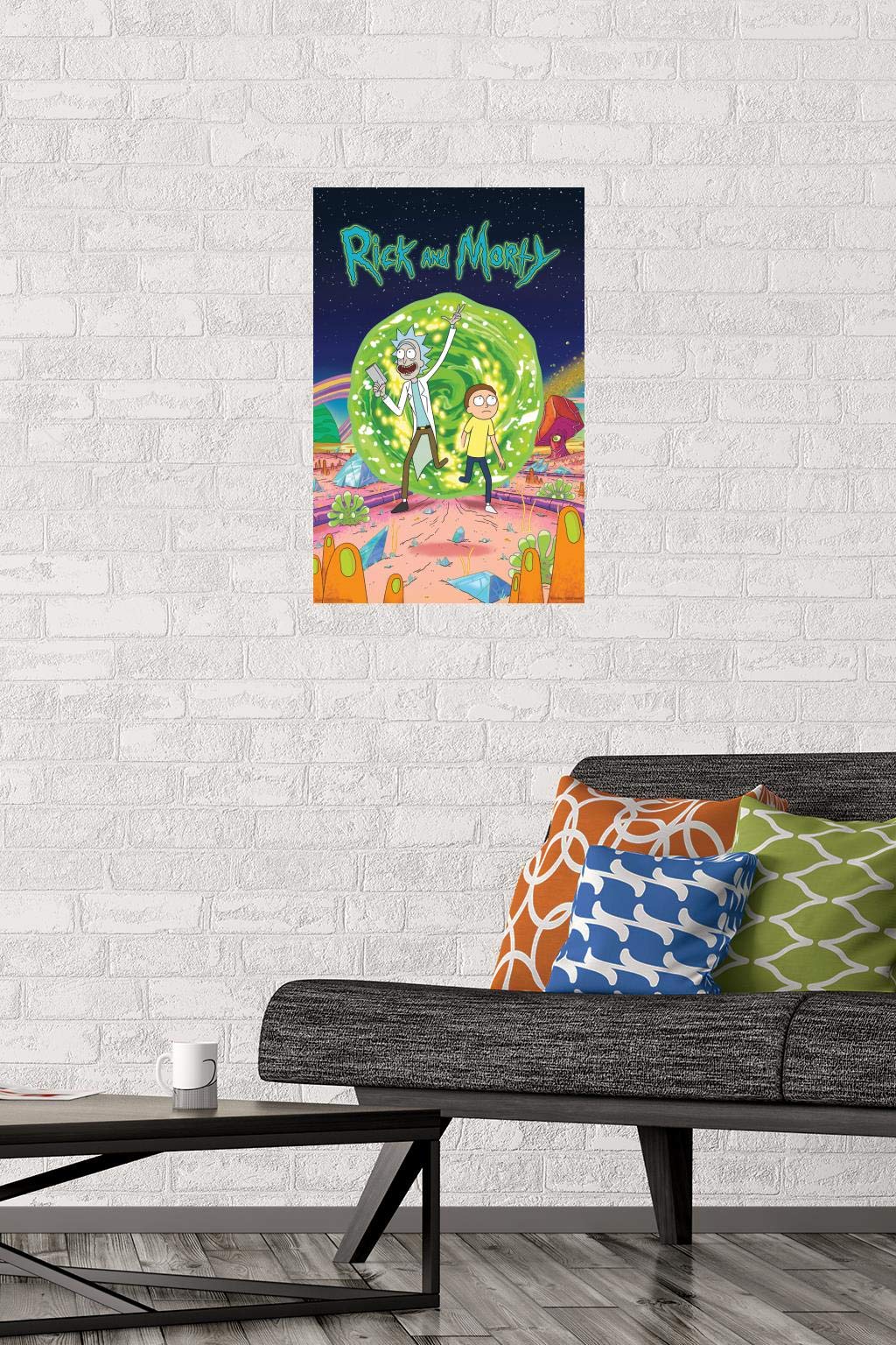Trends International Rick And Morty - Cover Wall Poster, 14.725'' X 22.375'', Premium Unframed Version