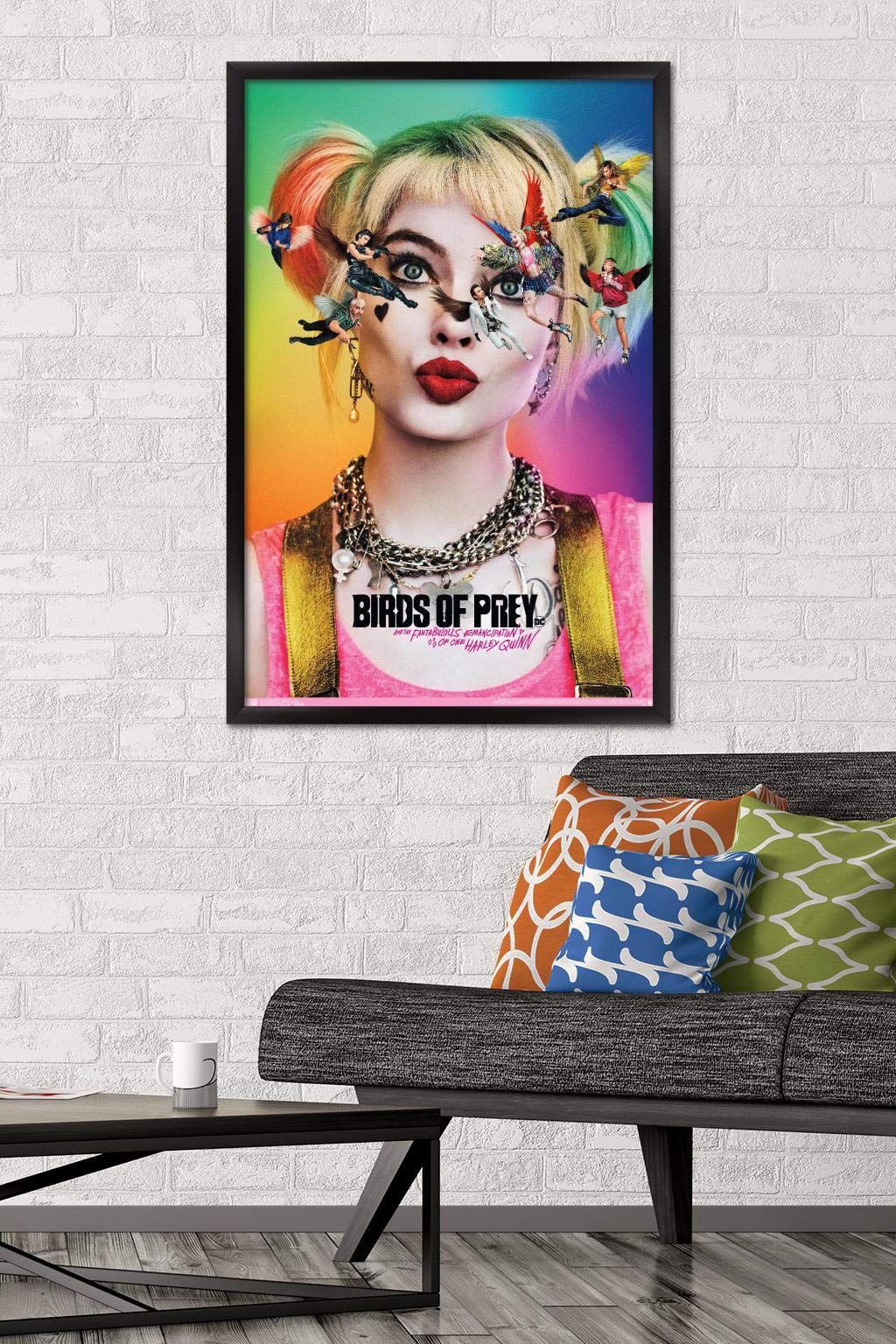 Trends International Dc Comics Movie - Birds Of Prey - Teaser Wall Poster, 22.375'' X 34'', Black Framed Version