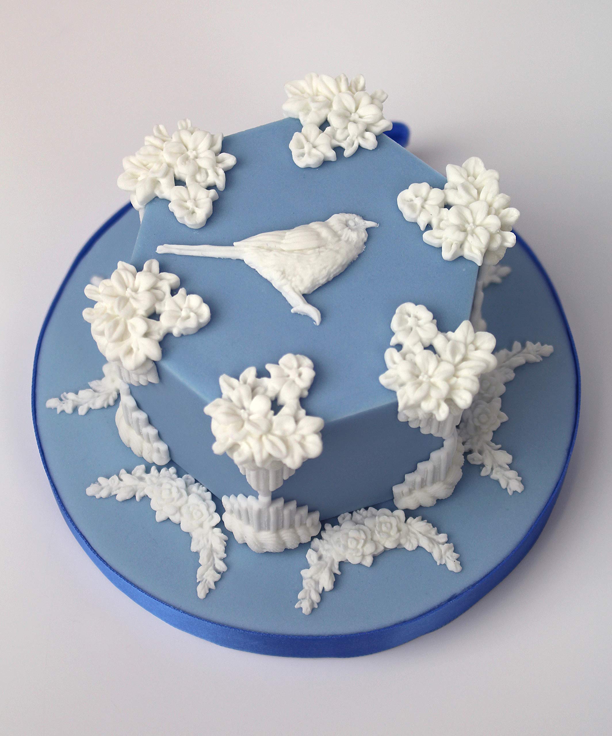 Katy Sue Blossoms & Birds Silicone Mold For Cake Decorating & Crafts. Use With Fondant, Sugar Paste, Air Dry Clay, Salt Dough. F