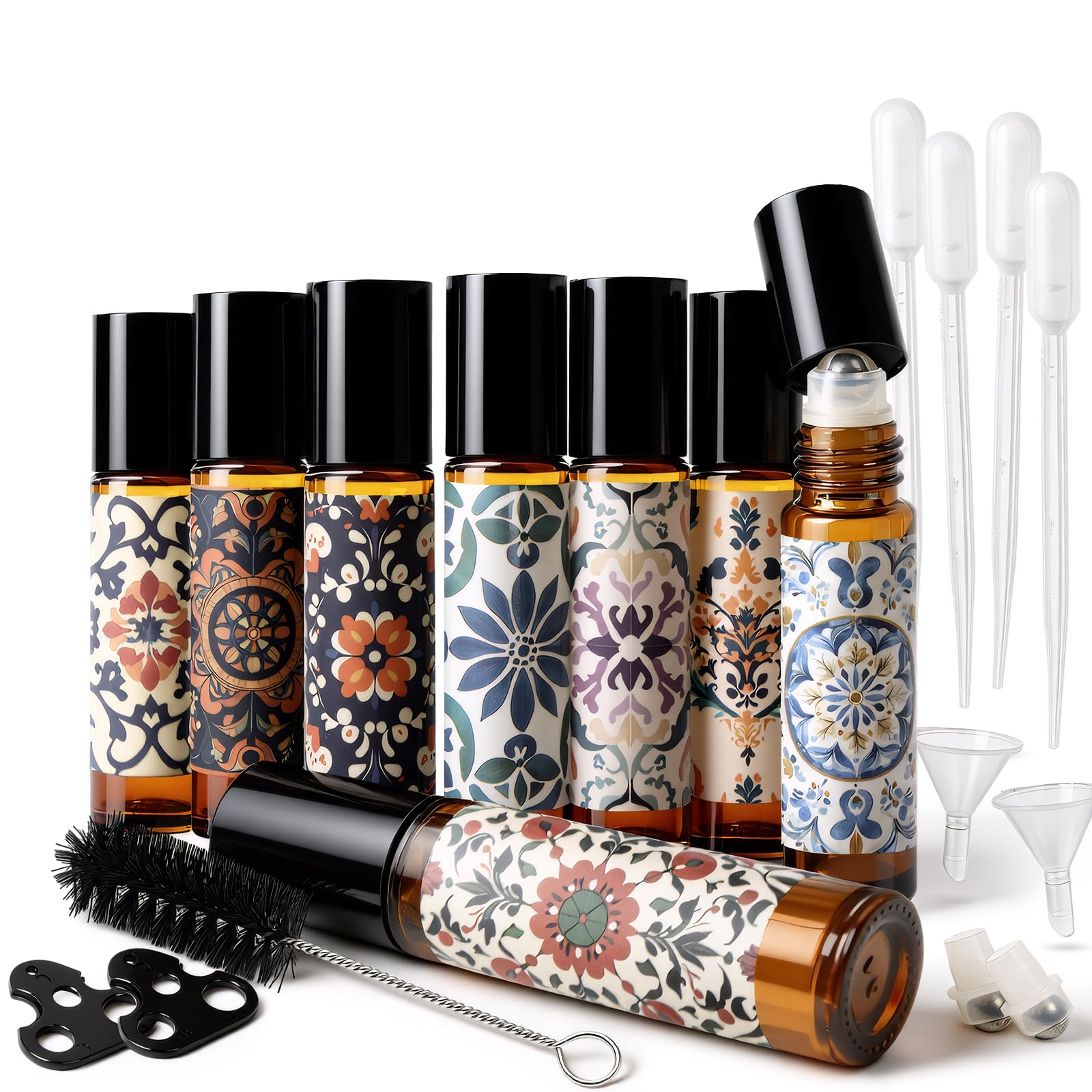 Roller Bottles for Essential Oils Roll On Bottles 10ml Glass  8 Pack