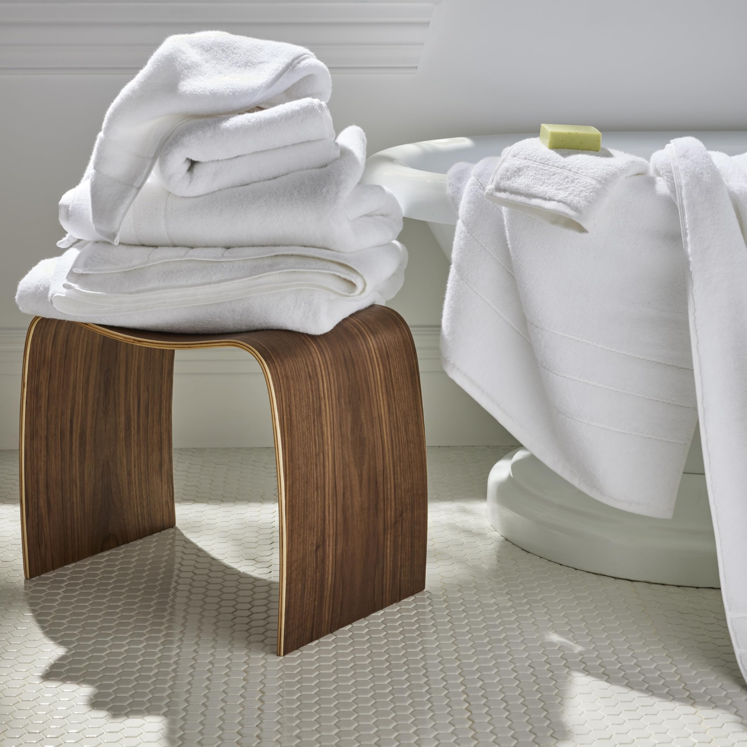 Brooklinen Super-Plush Towels - Set Of 2, White, 100% Cotton|Best Luxury Spa Towels