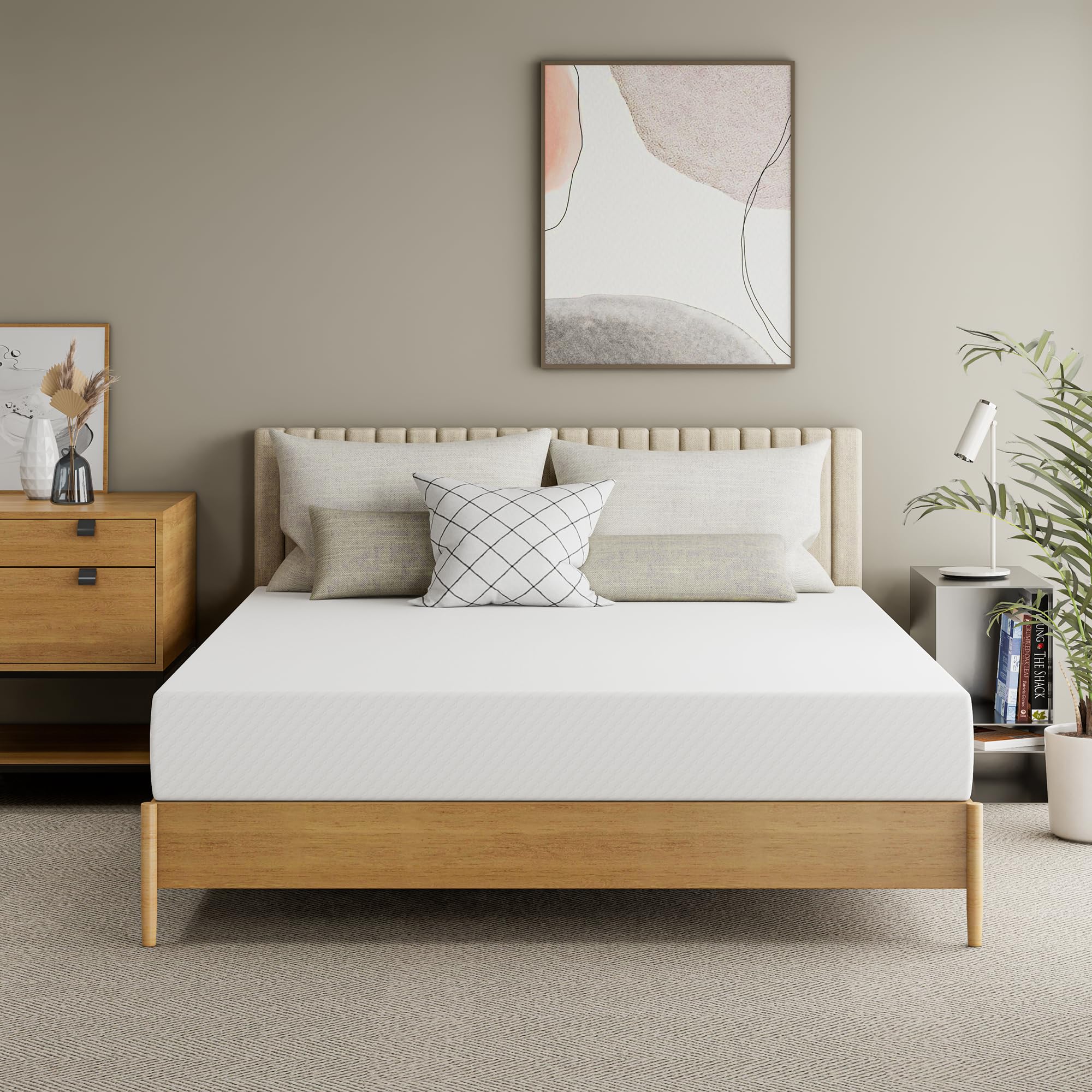 Gaeste 8 Inch Queen Cooling Gel Memory Foam Mattress For Cool Sleep Medium Firm Certipur-Us Certified Mattress In A Box Pressure