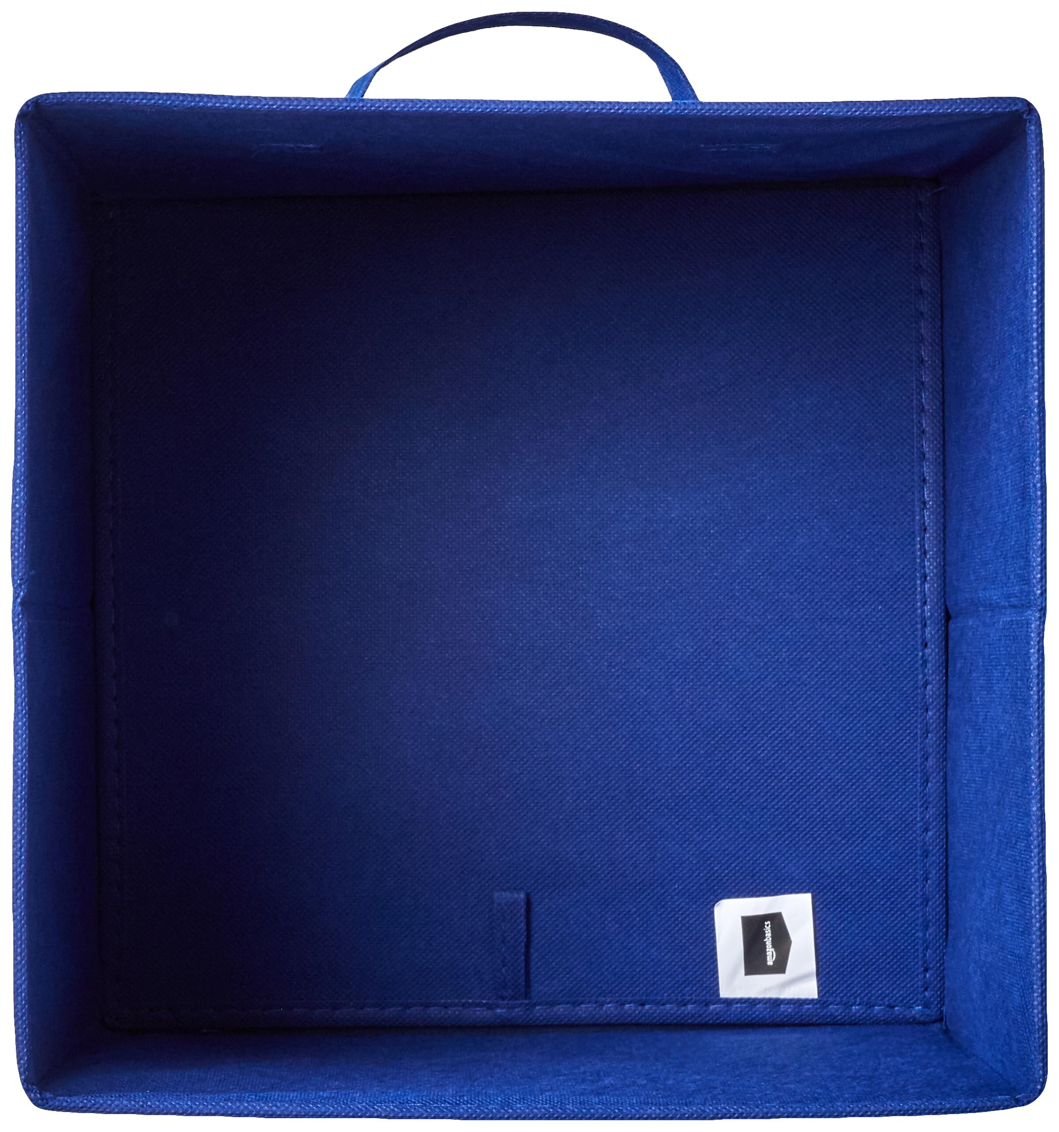 Amazon Basics collapsible Fabric Storage cubes Organizer with Handles  105x105x11  Navy Blue - Pack of 6