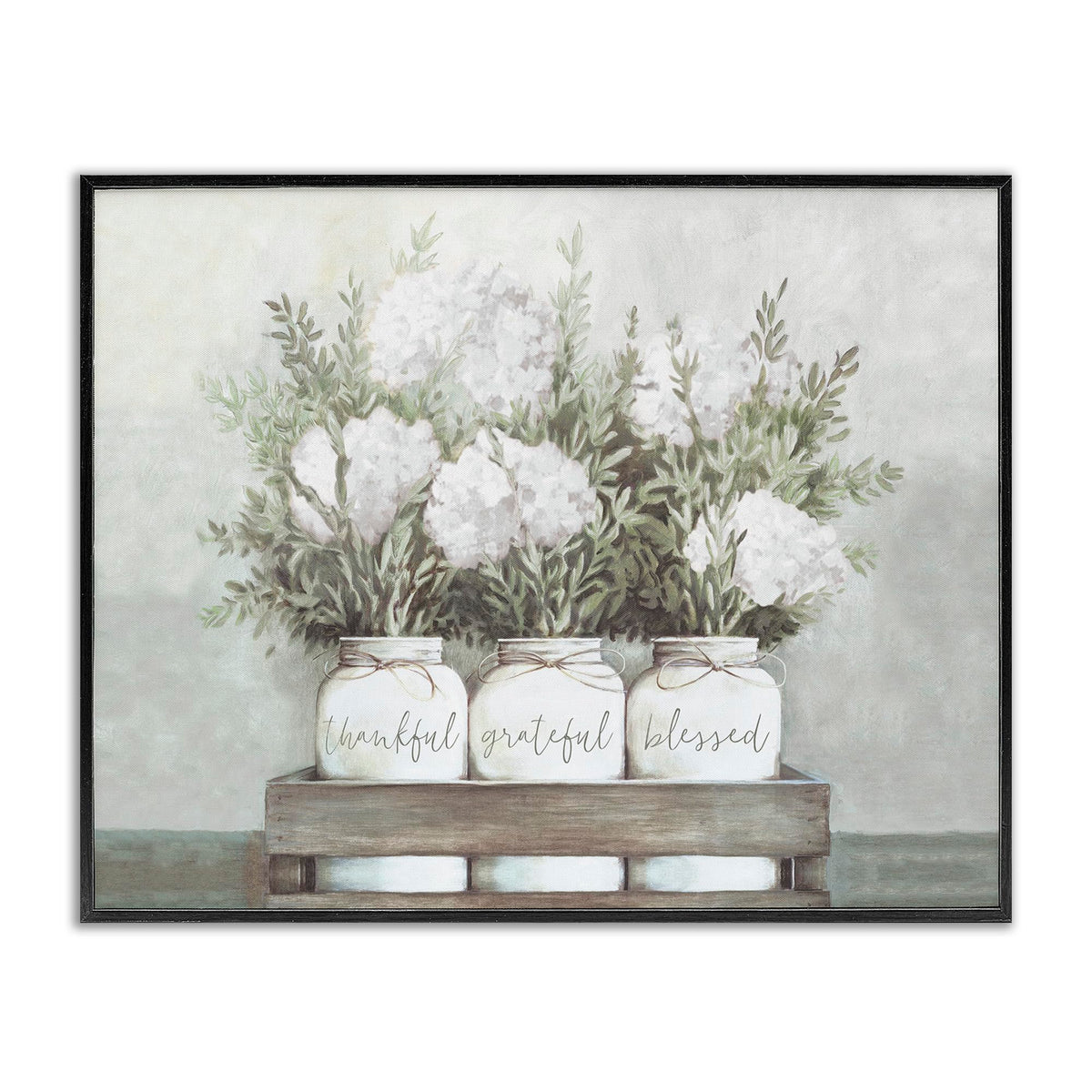 Stupell Industries Pristine Hydrangea Bouquets Thankful Grateful Blessed Sentiment Framed Giclee Art Design By Dogwood Portfolio