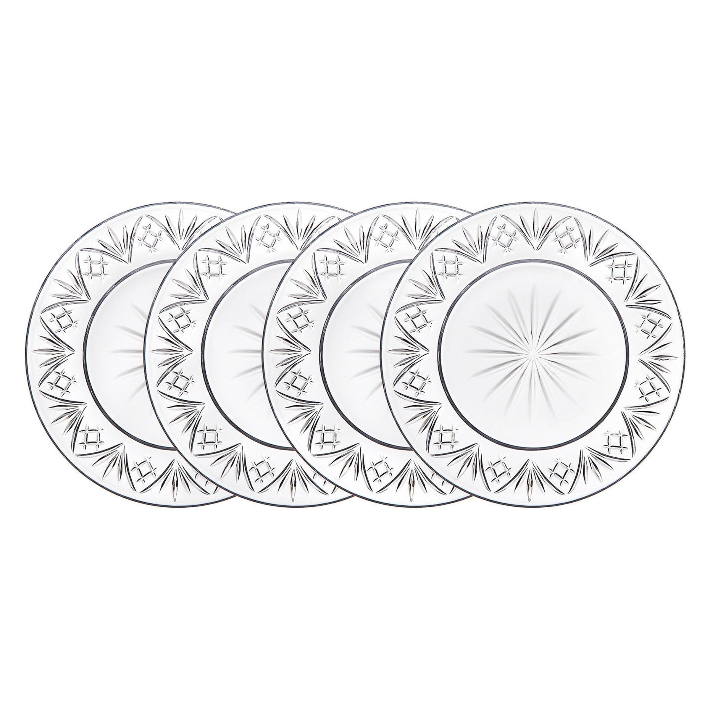 Godinger Appetizer Plates Dinnerware Set, 6Inch - Dublin Collection, Set Of 4