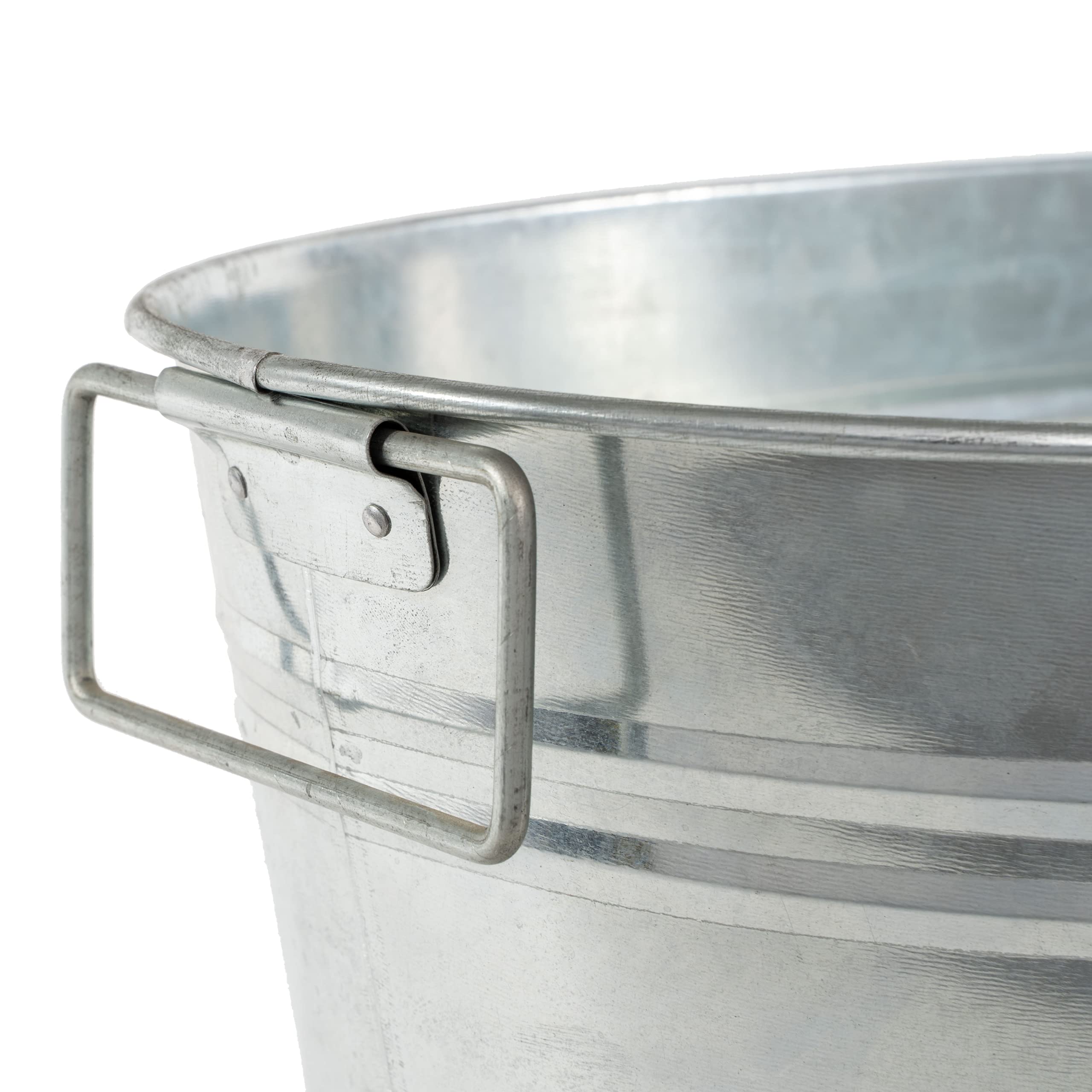 Simple Elements 8 Gallon Galvanized Tub - Multifunctional Ice Bucket - Beverage Tub For Parties, Events And Home Decor - Farmhou