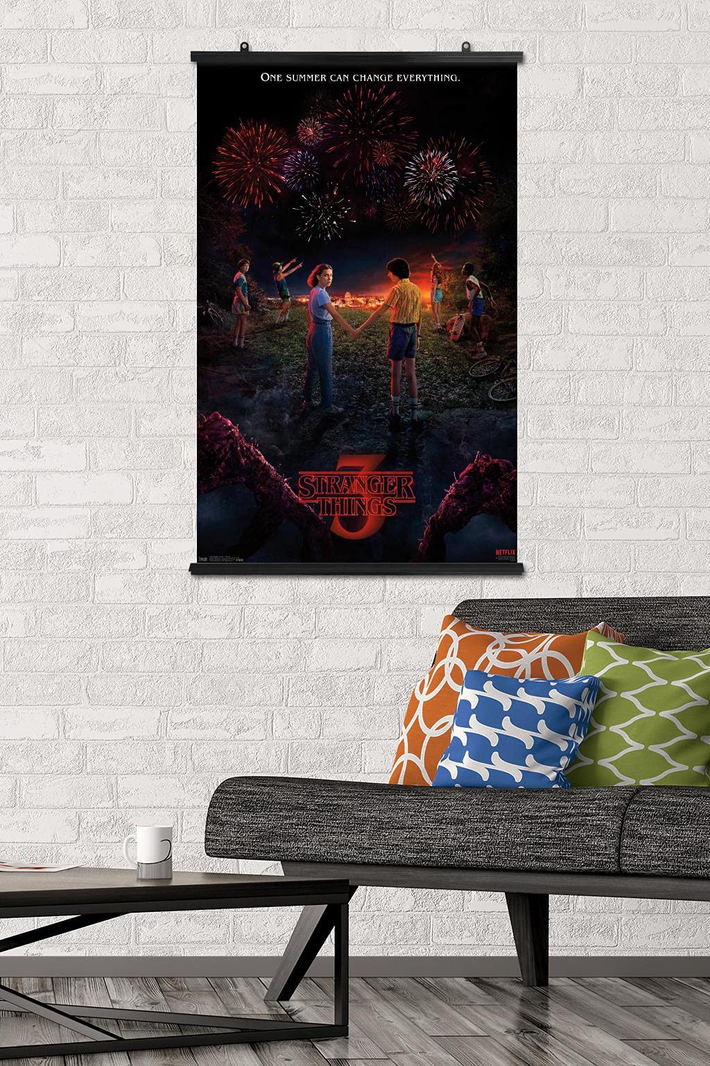 Trends International Netflix Stranger Things: Season 3 - Key Art Wall Poster, 22.375'' X 34'', Poster & Clip Bundle