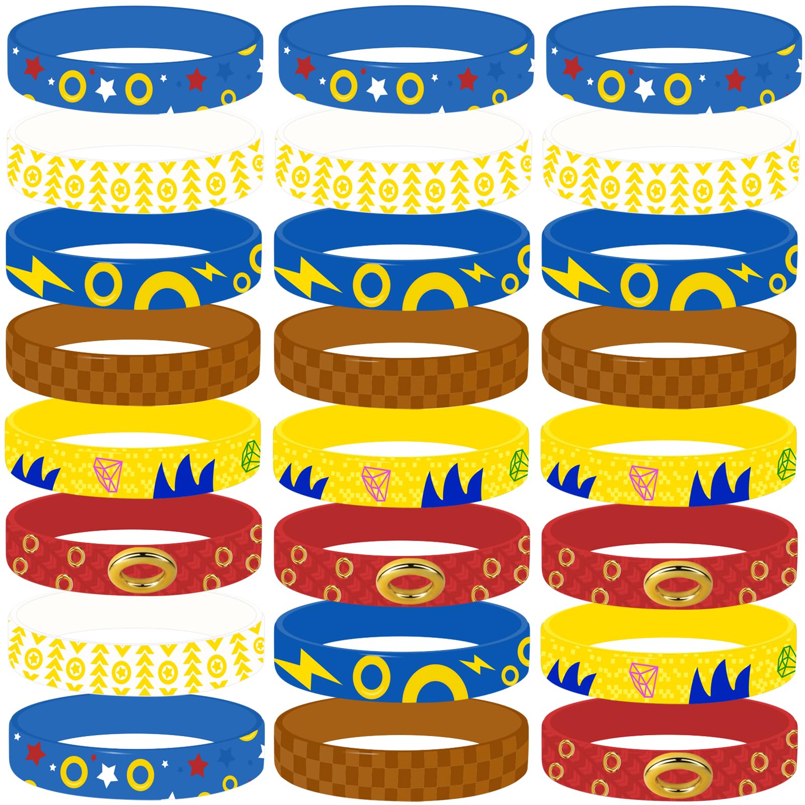 Hedgehog Theme Party Favors,24 Pieces Silicone Bracelets,Birthday Decorations Party Supplies,Pinata Stuffers Goodie Bag Favors R