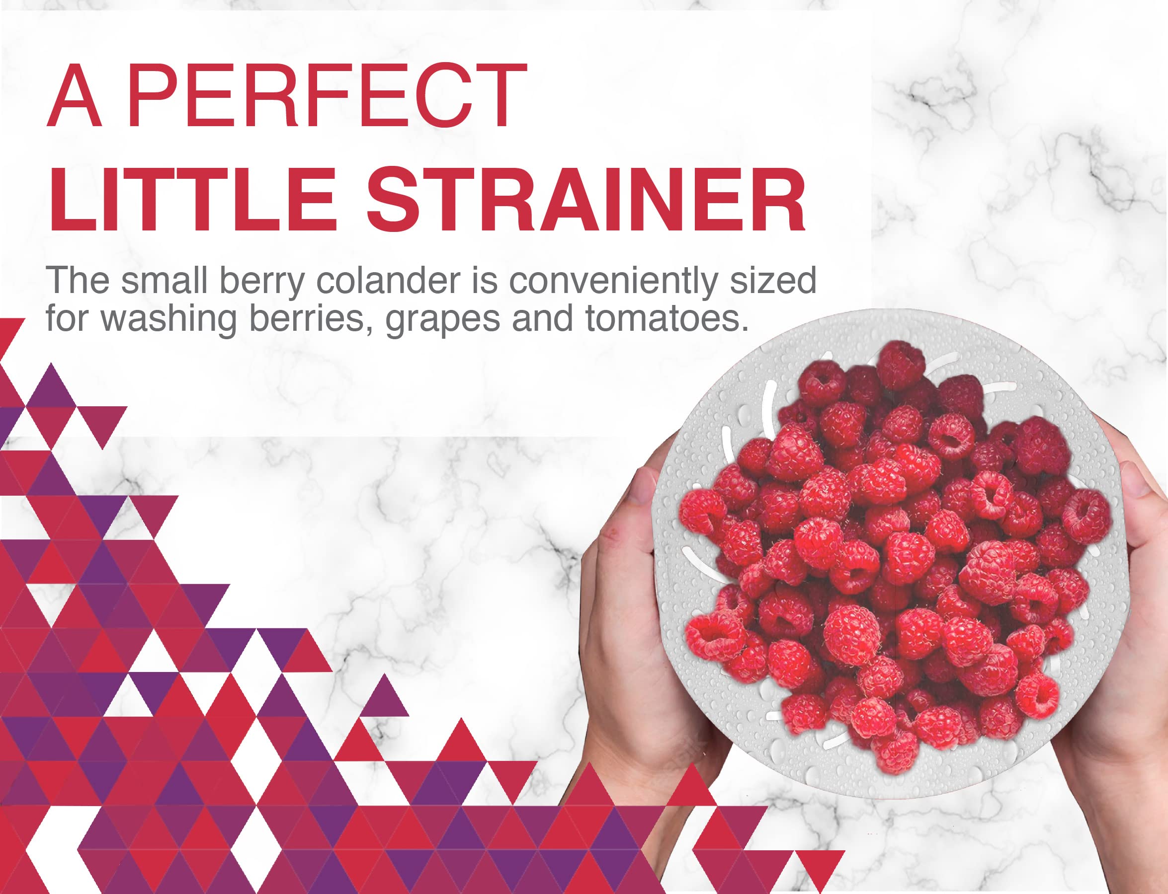Arrow Home Products Berry Bowl & Berry Colander Set - Fruit Strainer Container With Lid, Rinse Store & Serve - Made In Usa, Dish