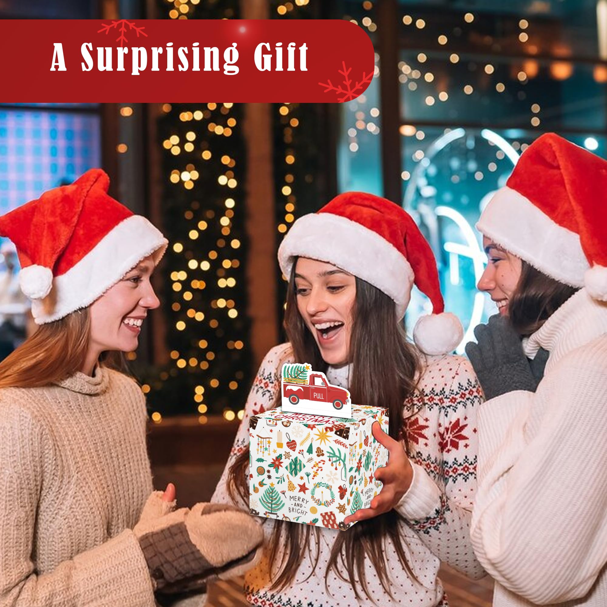 Azbuk Christmas Party Favors Money Gift Box Set, PVC, One Size, Model YC1011, Color 003 - Fun Cash Gifts for Women