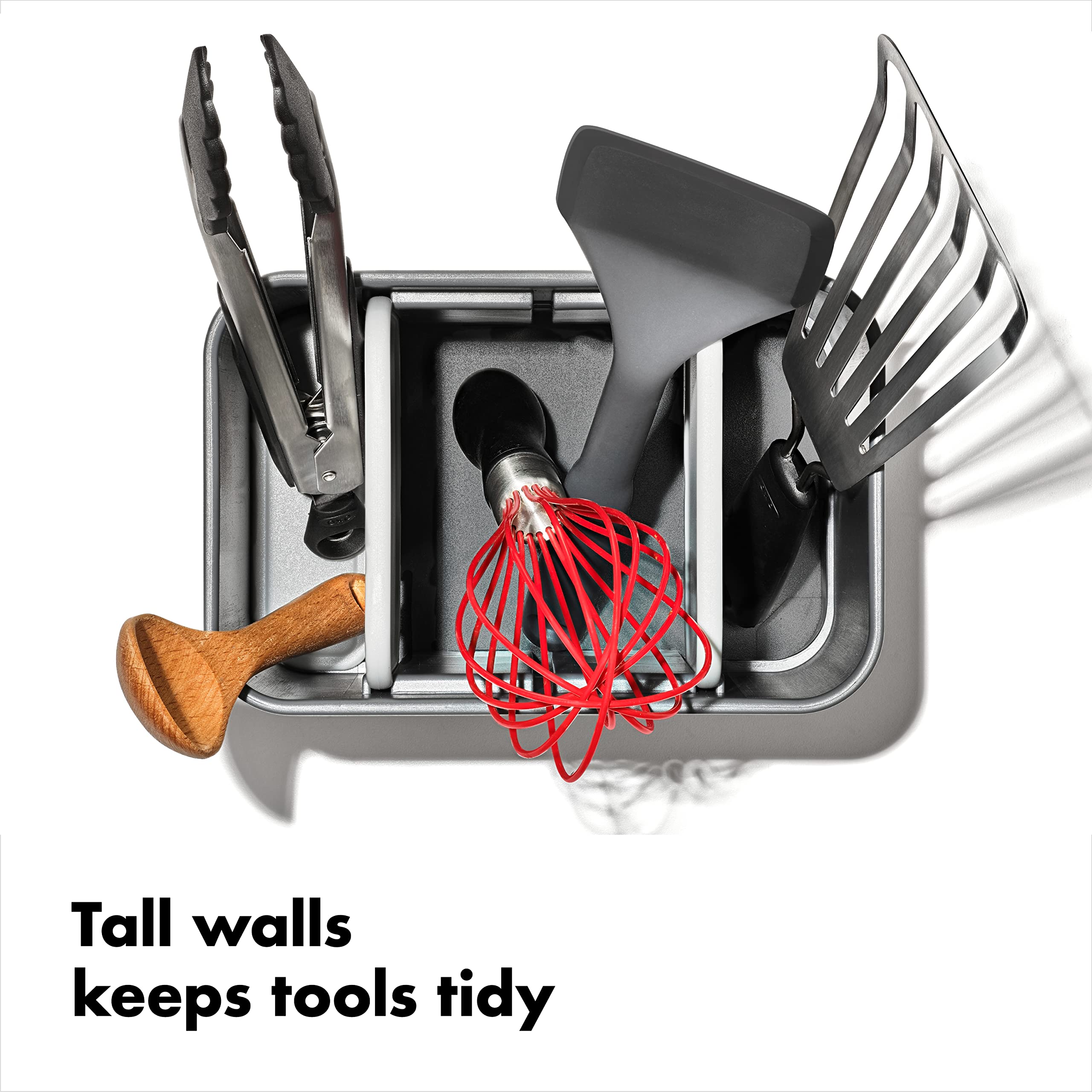 Oxo Good Grips Adjustable Stainless Steel Organizer, Large Utensil Holder