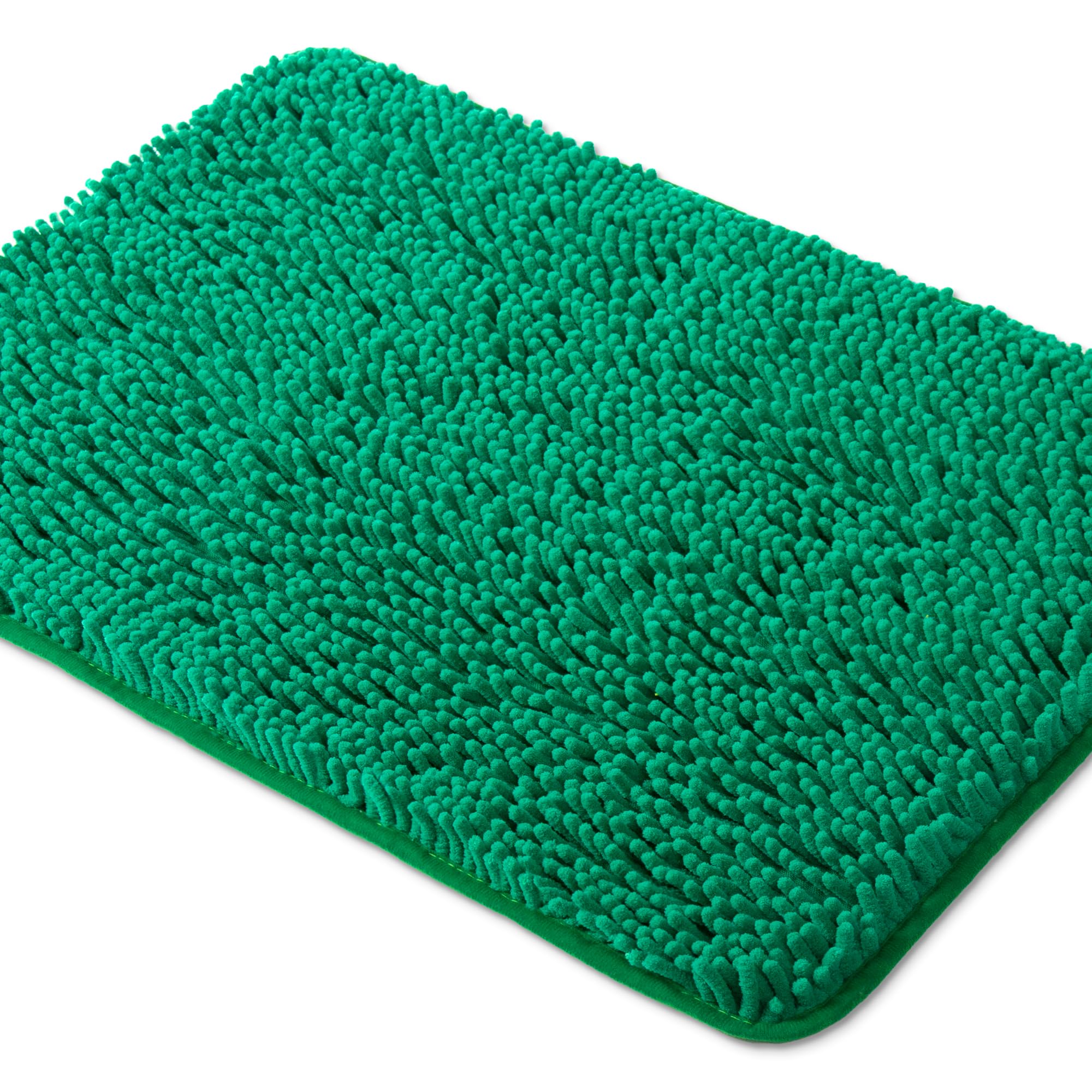 Yeaban Emerald Green Bathroom Rugs - Thick Chenille Bath Mats | Absorbent And Washable Bath Rug Non-Slip, Plush And Soft Rugs Fo