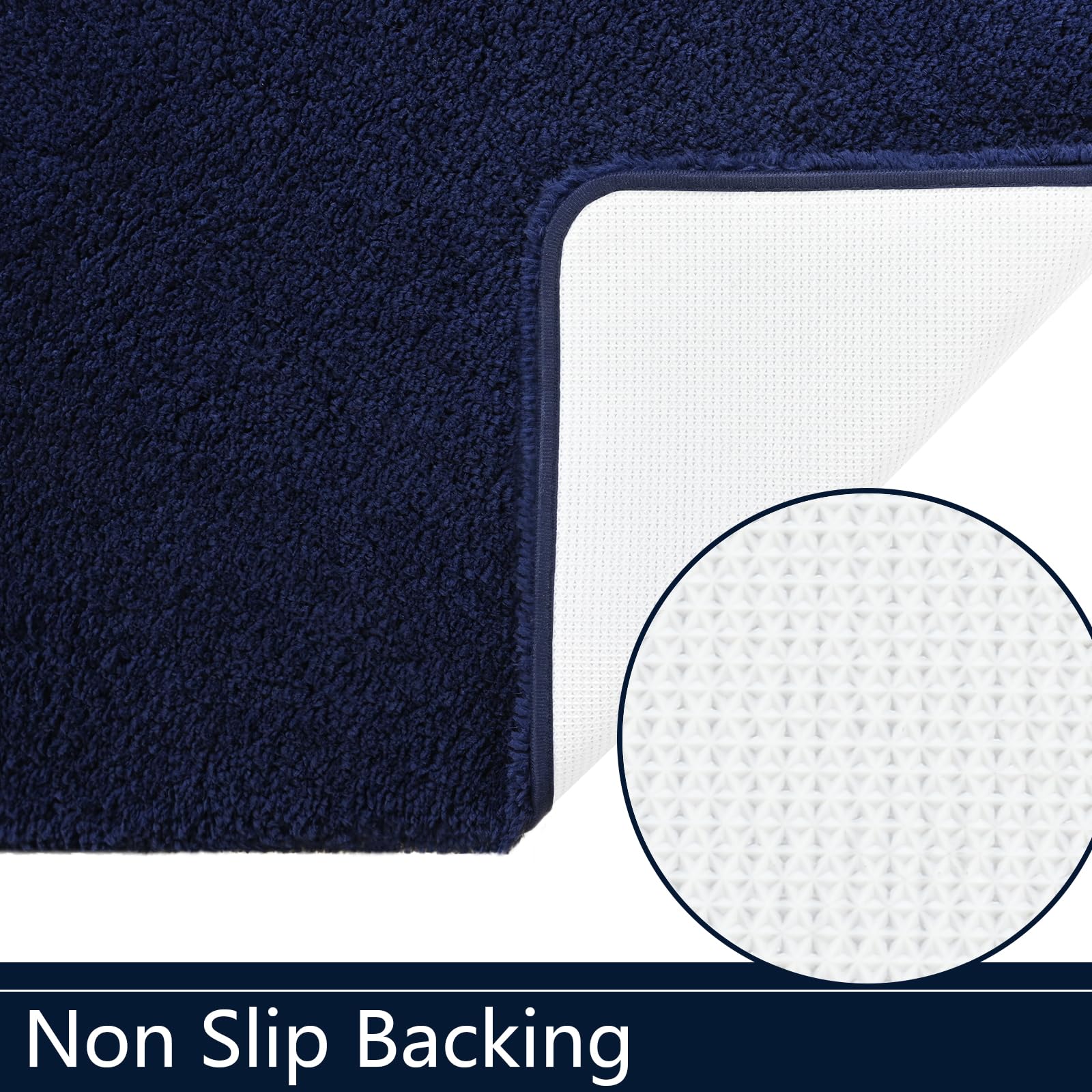 Lochas Bathroom Rug Runner 24X17 Inch, Soft Thick Absorbent Microfiber Bath Rugs For Bathroom, Machine Washable, Shaggy Plush No