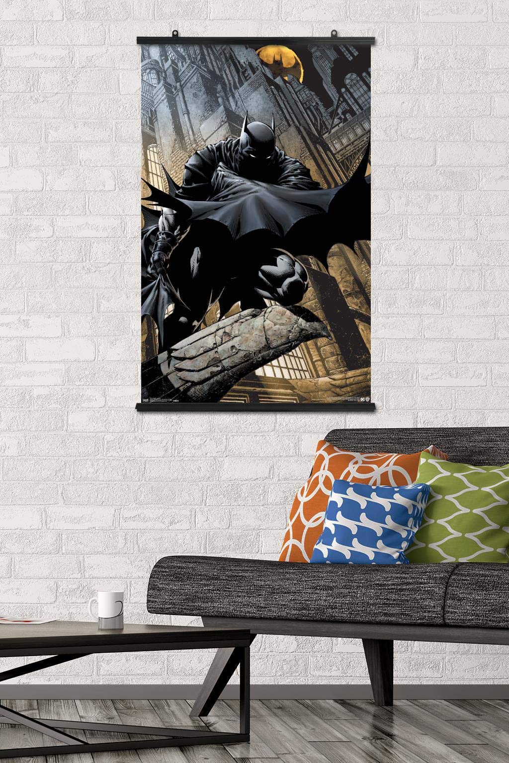 Trends International Dc Comics - Batman - Lurking Wall Poster, 22.375'' X 34'', Premium Poster & Clip Bundle
