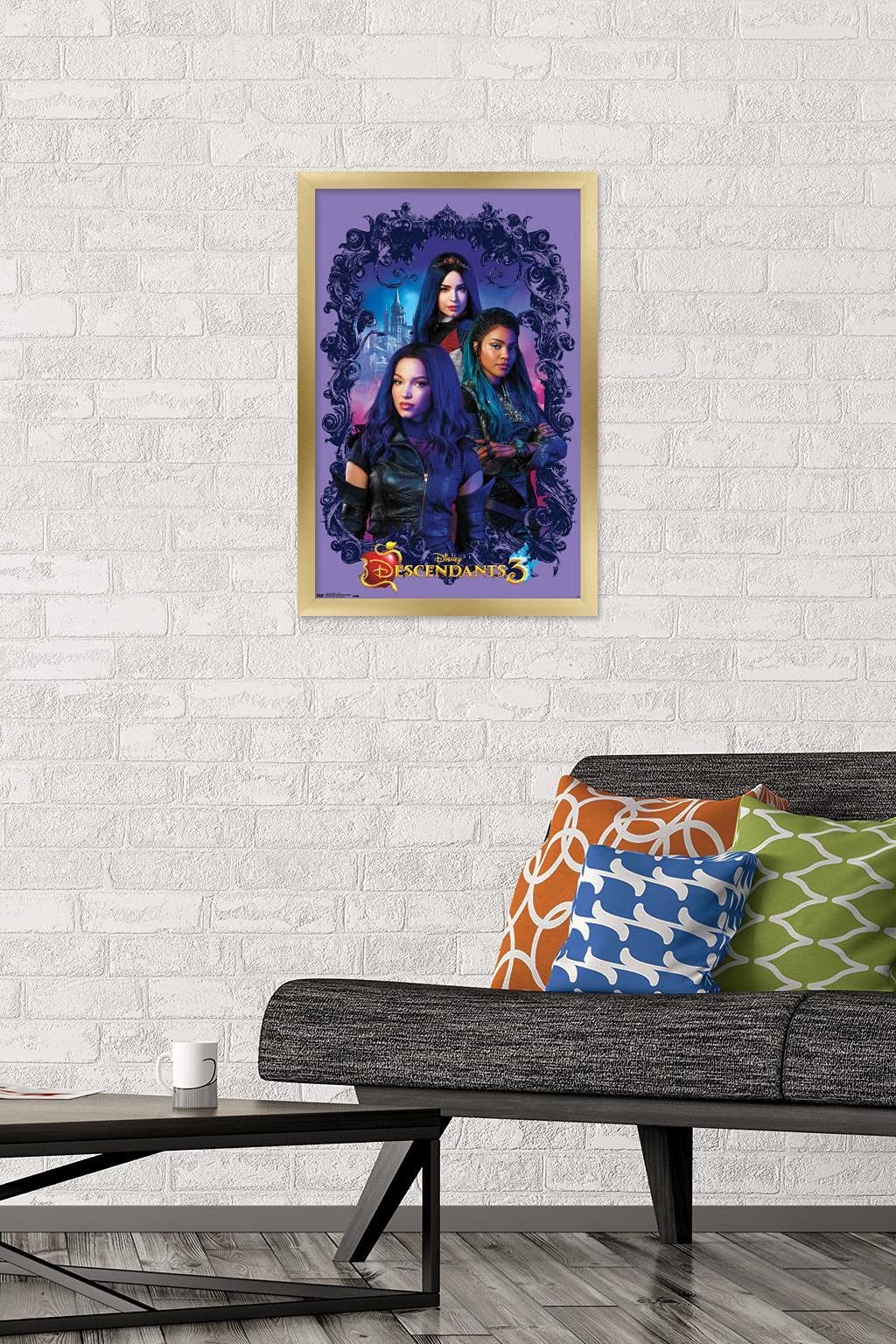 Trends International Disney Descendants 3 - Group Wall Poster, 14.725'' X 22.375'', Gold Framed Version