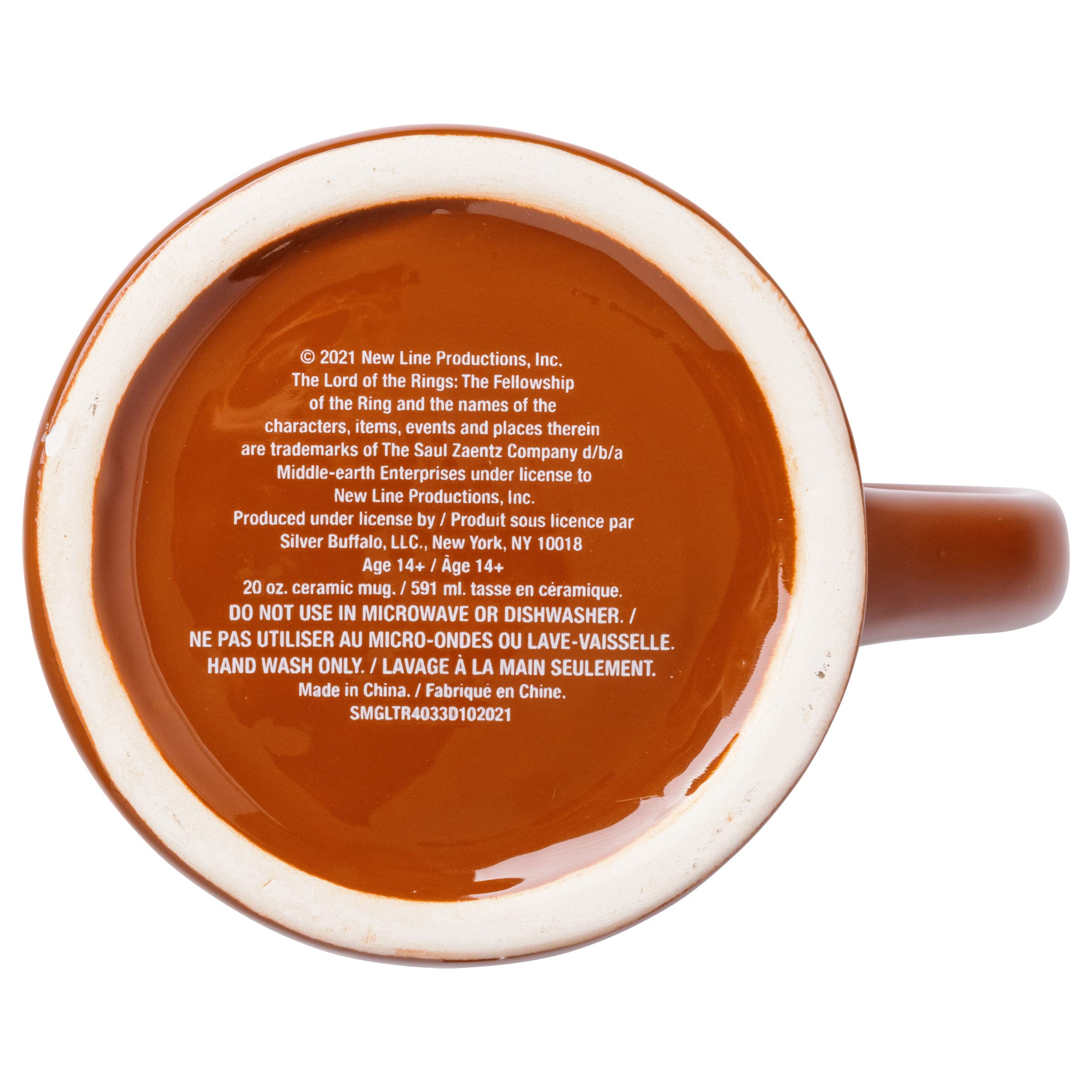 Silver Buffalo Lord Of The Rings Prancing Pony Ceramic 3D Sculpted Mug, 20 Ounces